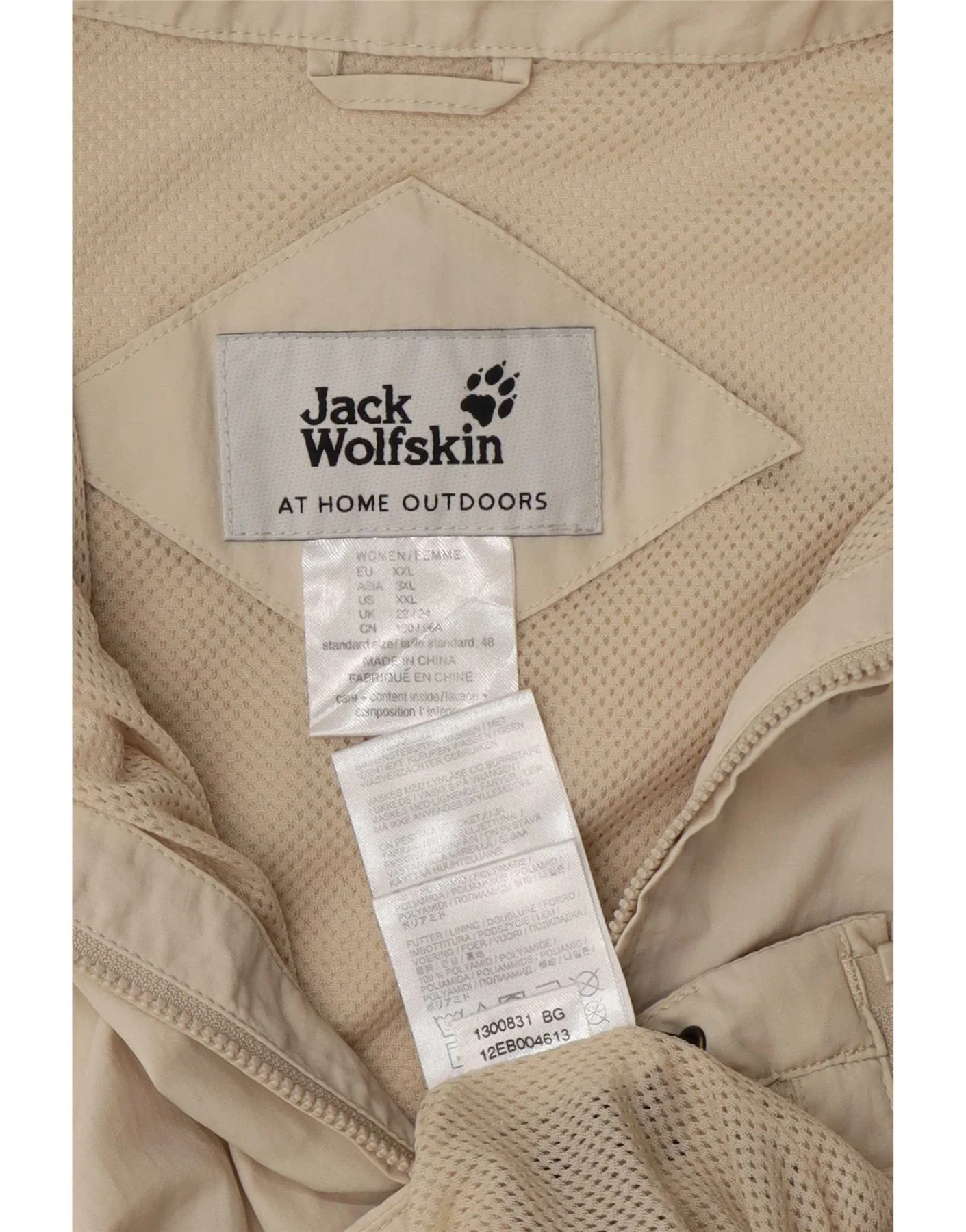 Jack Wolfskin Womens Utility Gilet UK 22/24 3XL Beige Polyamide - Image 3