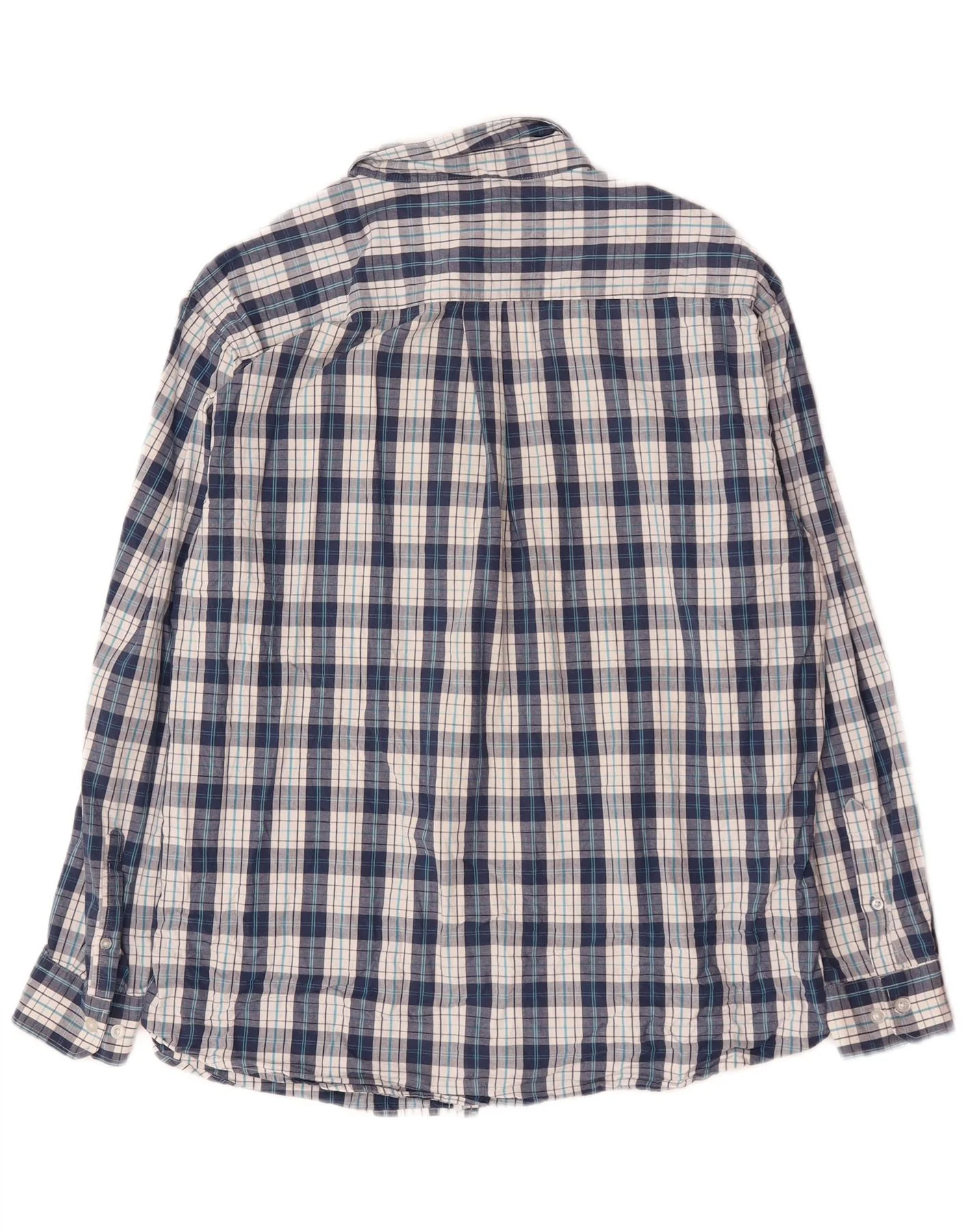 James Pringle Mens Shirt XL Blue Check Cotton - Image 2