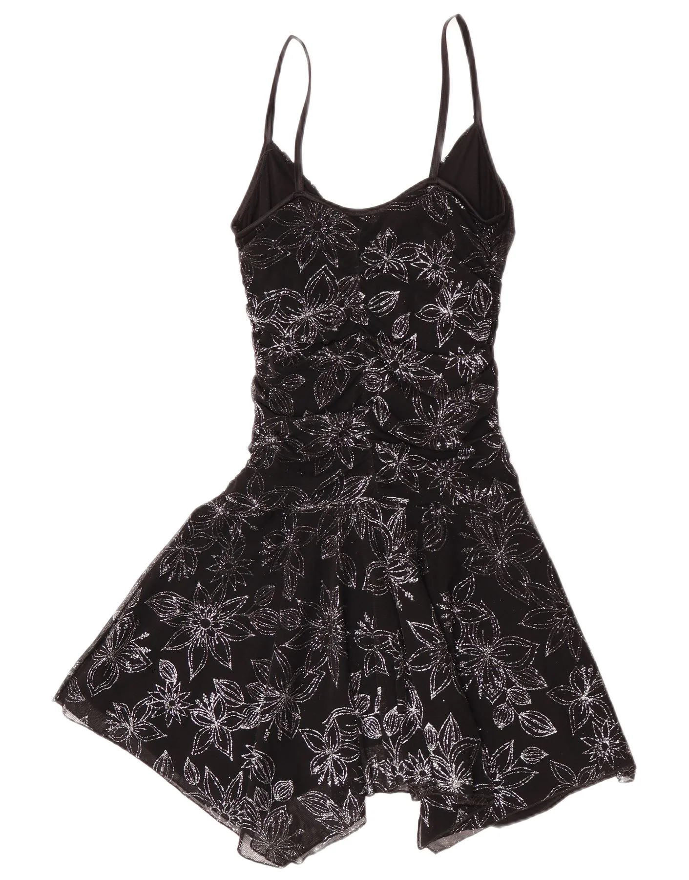 Jane Norman Womens Sleeveless Asymmetrical Dress UK 14 Medium Black Floral - Image 2
