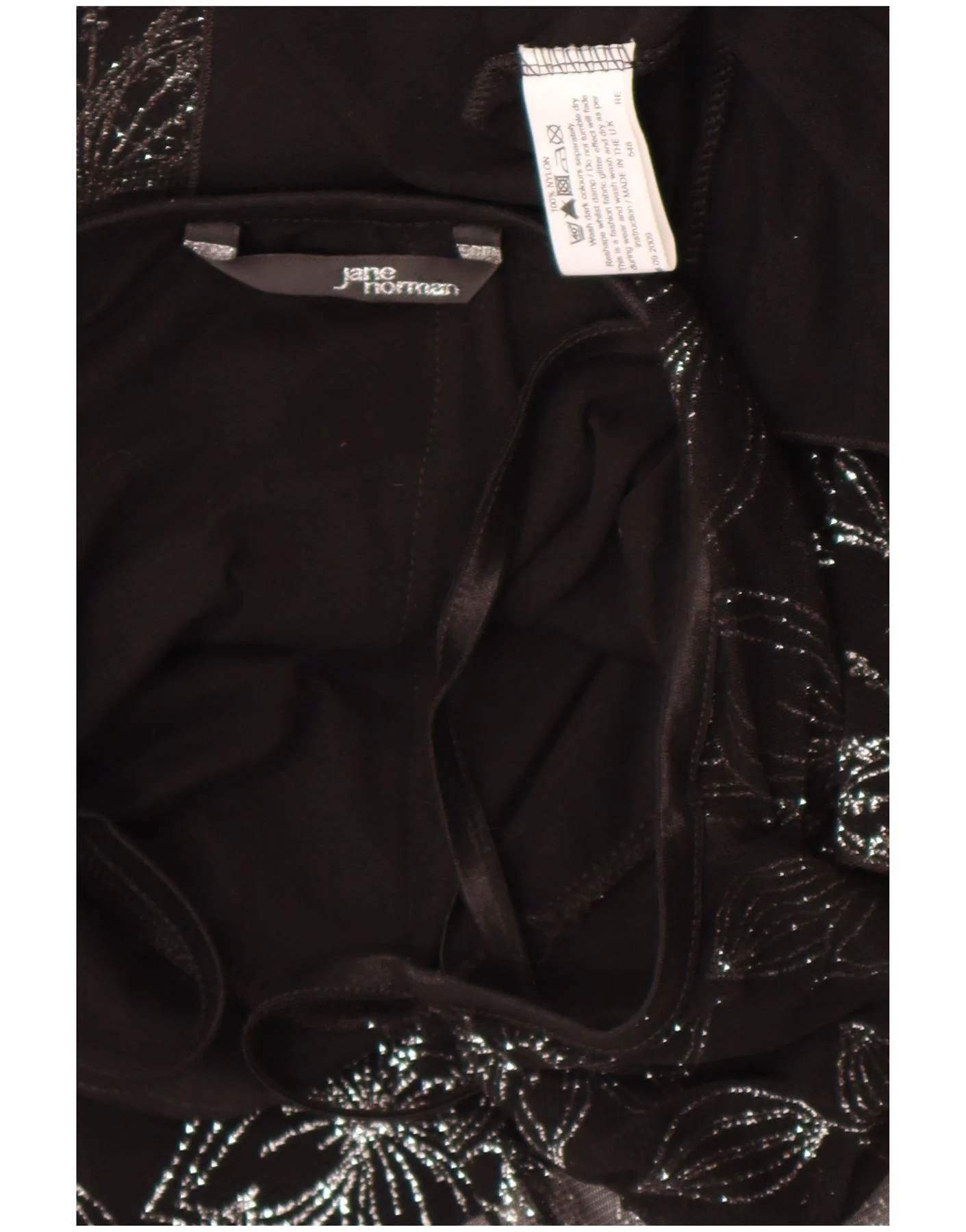 Jane Norman Womens Sleeveless Asymmetrical Dress UK 14 Medium Black Floral - Image 3