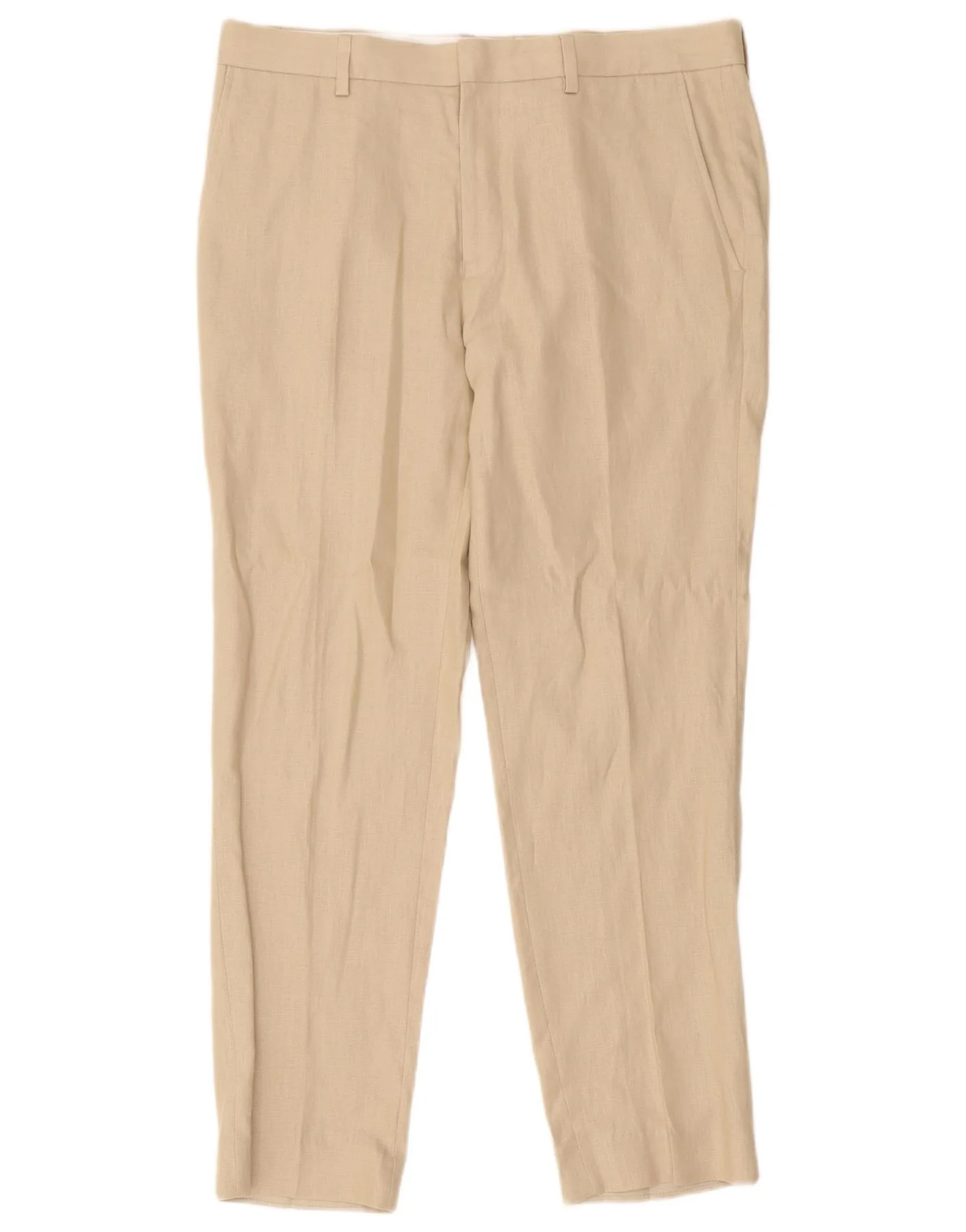 Jasper Conran Mens Slim Chino Trousers W34 L28 Beige Cotton
