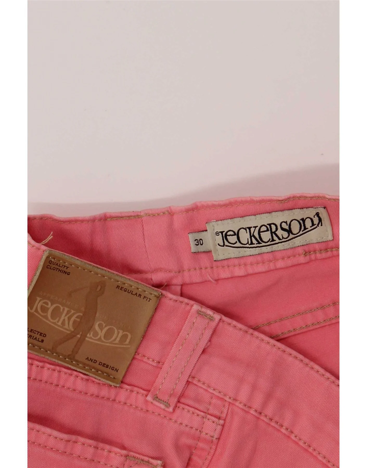 Jeckerson Womens Straight Casual Trousers W30 L27 Pink - Image 3