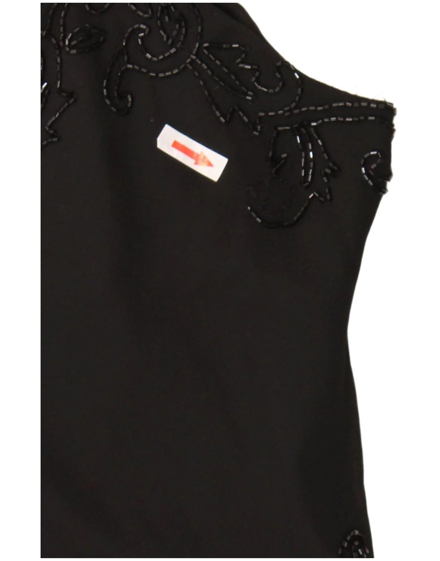 JMD Womens Asymmetric Slip Dress UK 12 Medium Black Polyester - Image 3