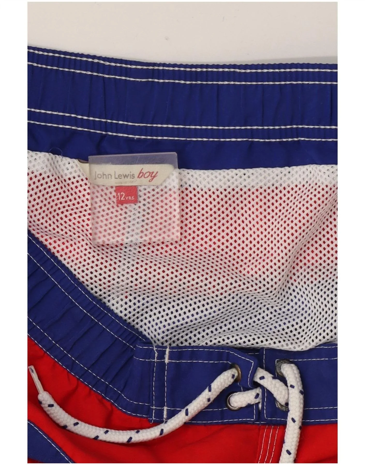 John Lewis Boys Swimming Shorts 11-12 Years Red Striped - Image 3