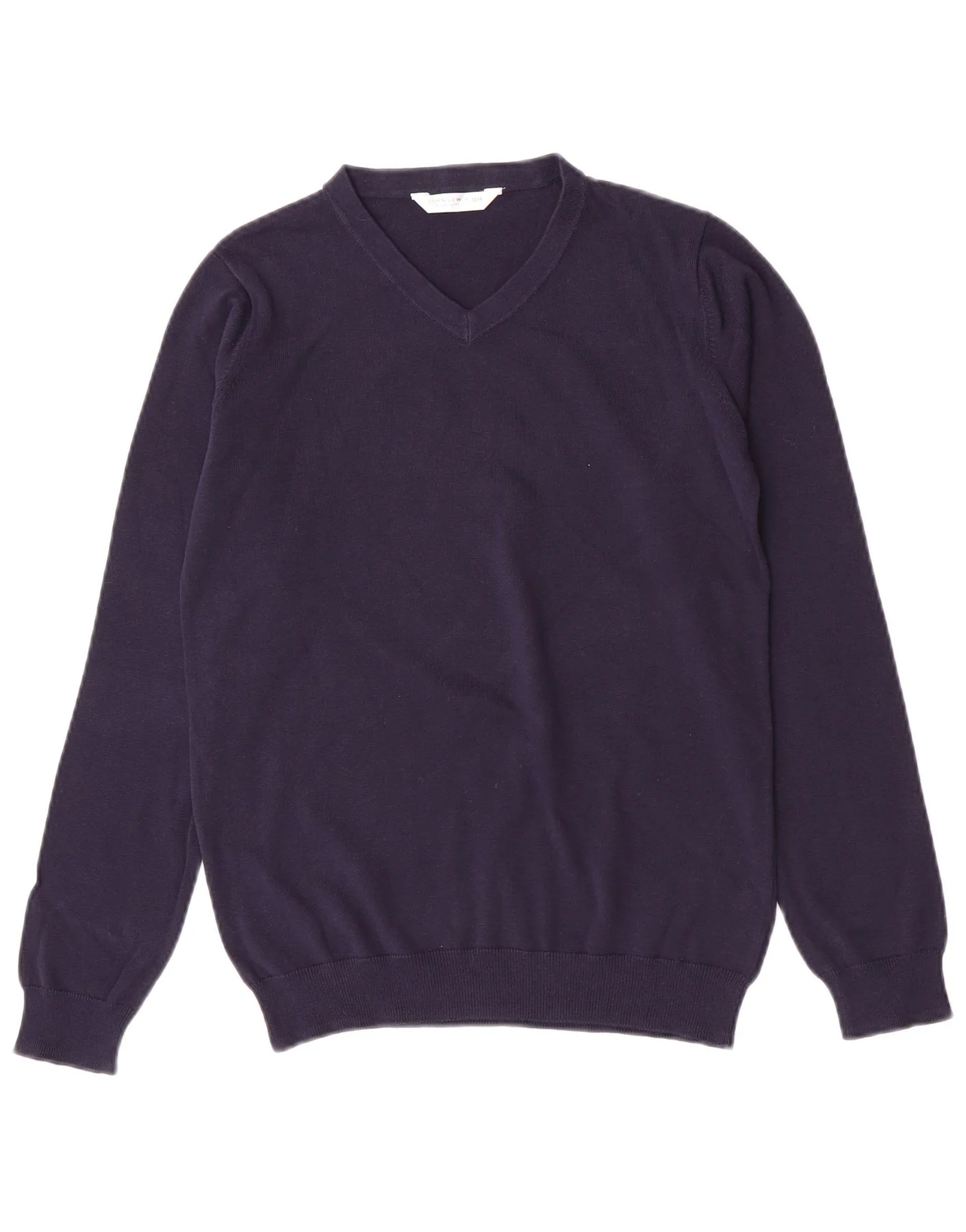 John Lewis Boys V-Neck Jumper Sweater 13-14 Years Navy Blue Cotton