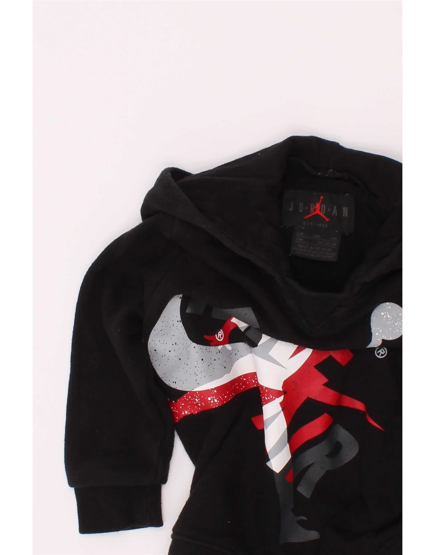 Jordan Baby Boys Graphic Hoodie Jumper 12-18 Months Black - Image 3