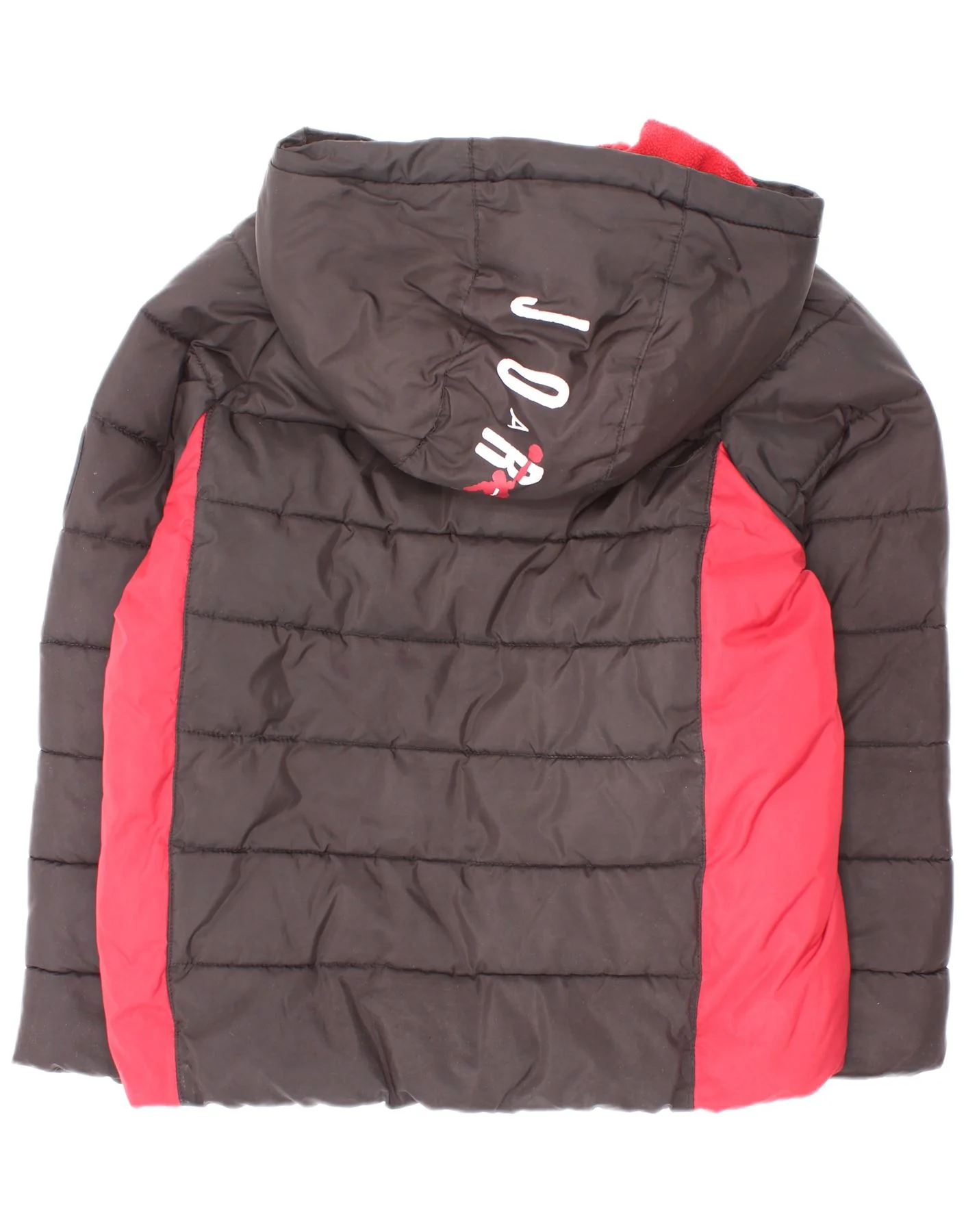 Jordan Boys Graphic Hooded Padded Jacket 6-7 Years Large Black Colourblock - Image 2