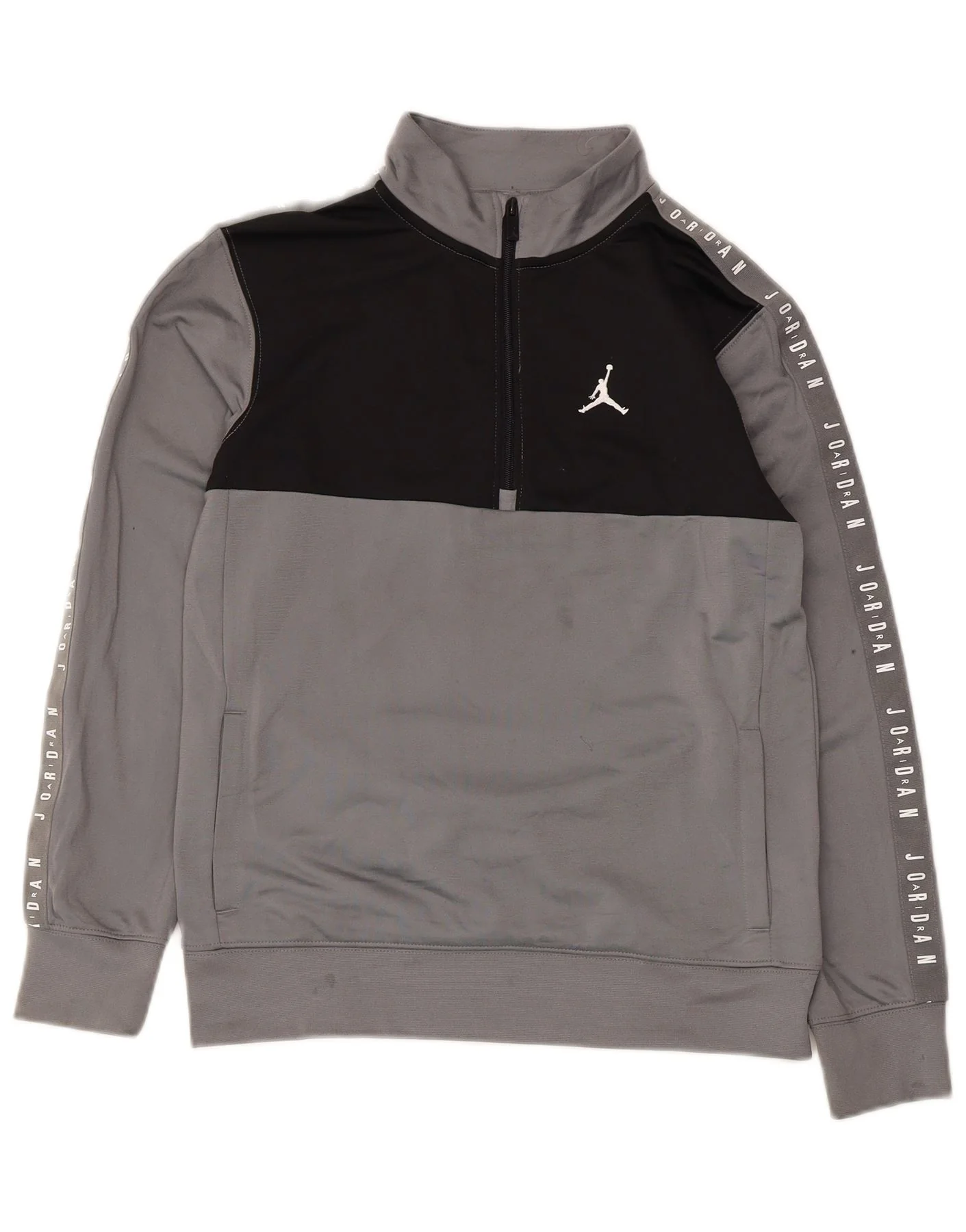 Jordan Boys Graphic Sweatshirt Jumper 12-13 Years Large Grey Colourblock
