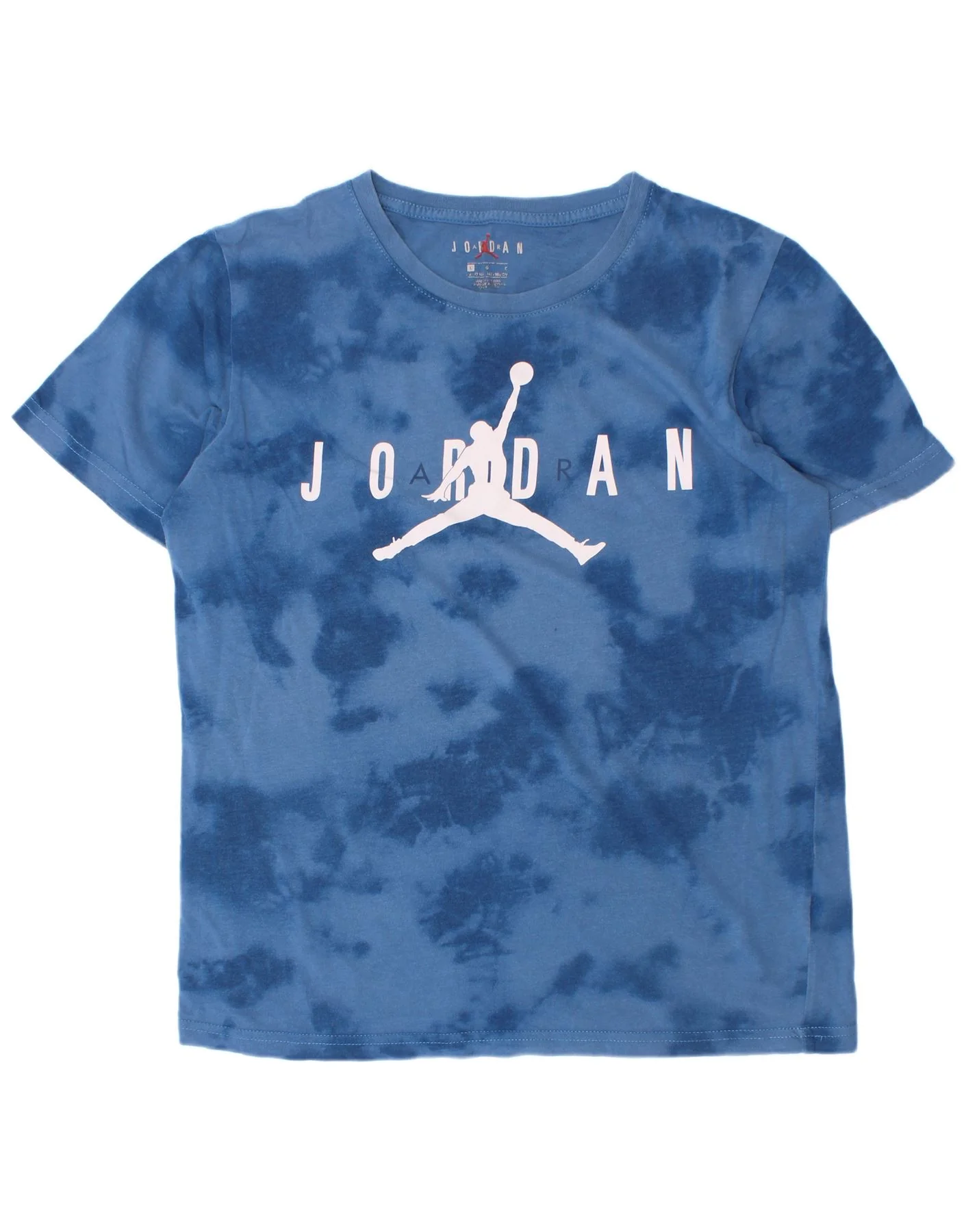 Jordan Boys Graphic T-Shirt Top 12-13 Years Large Blue Tie Dye