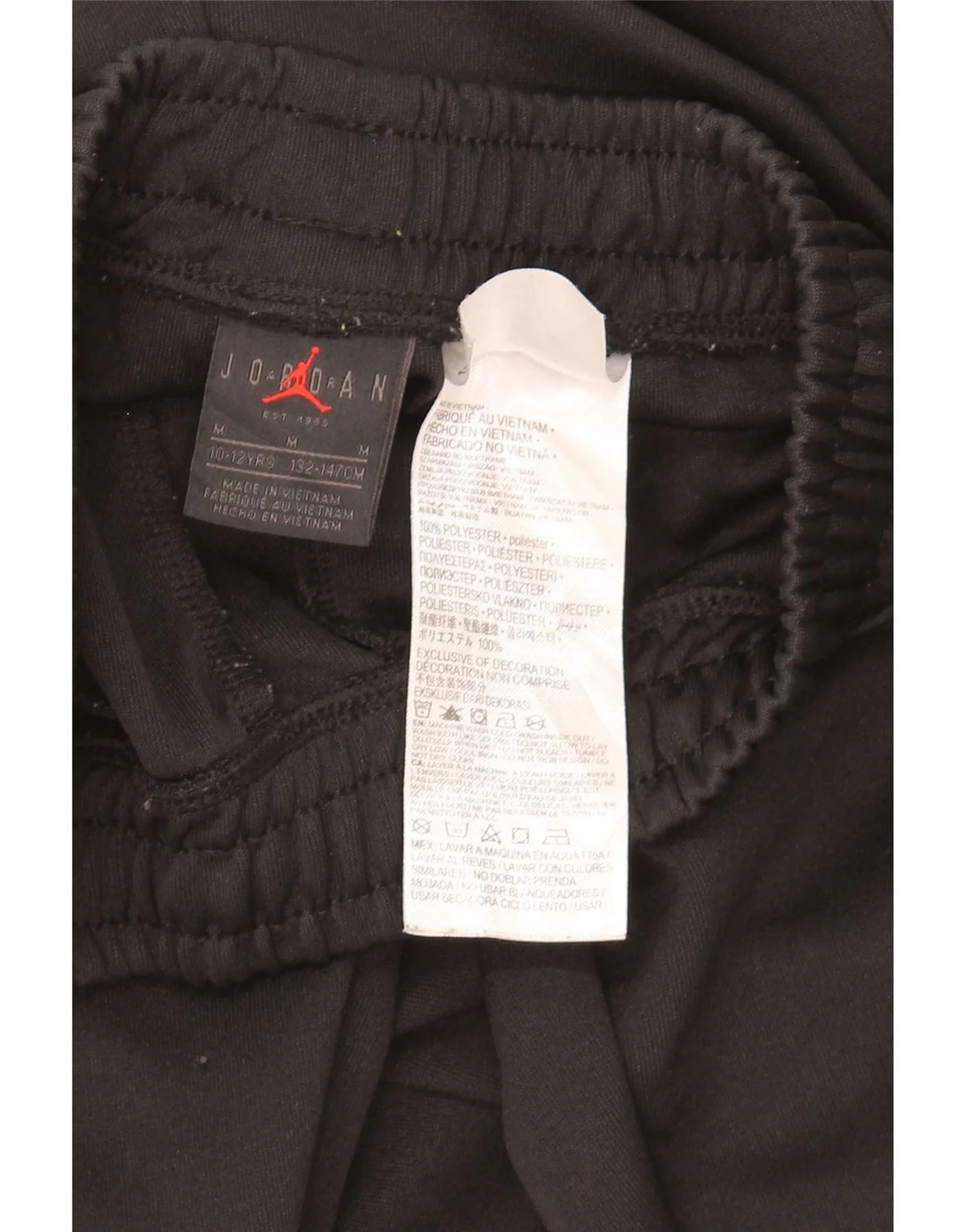 Jordan Boys Graphic Tracksuit Trousers Joggers 10-11 Years Medium Black - Image 3