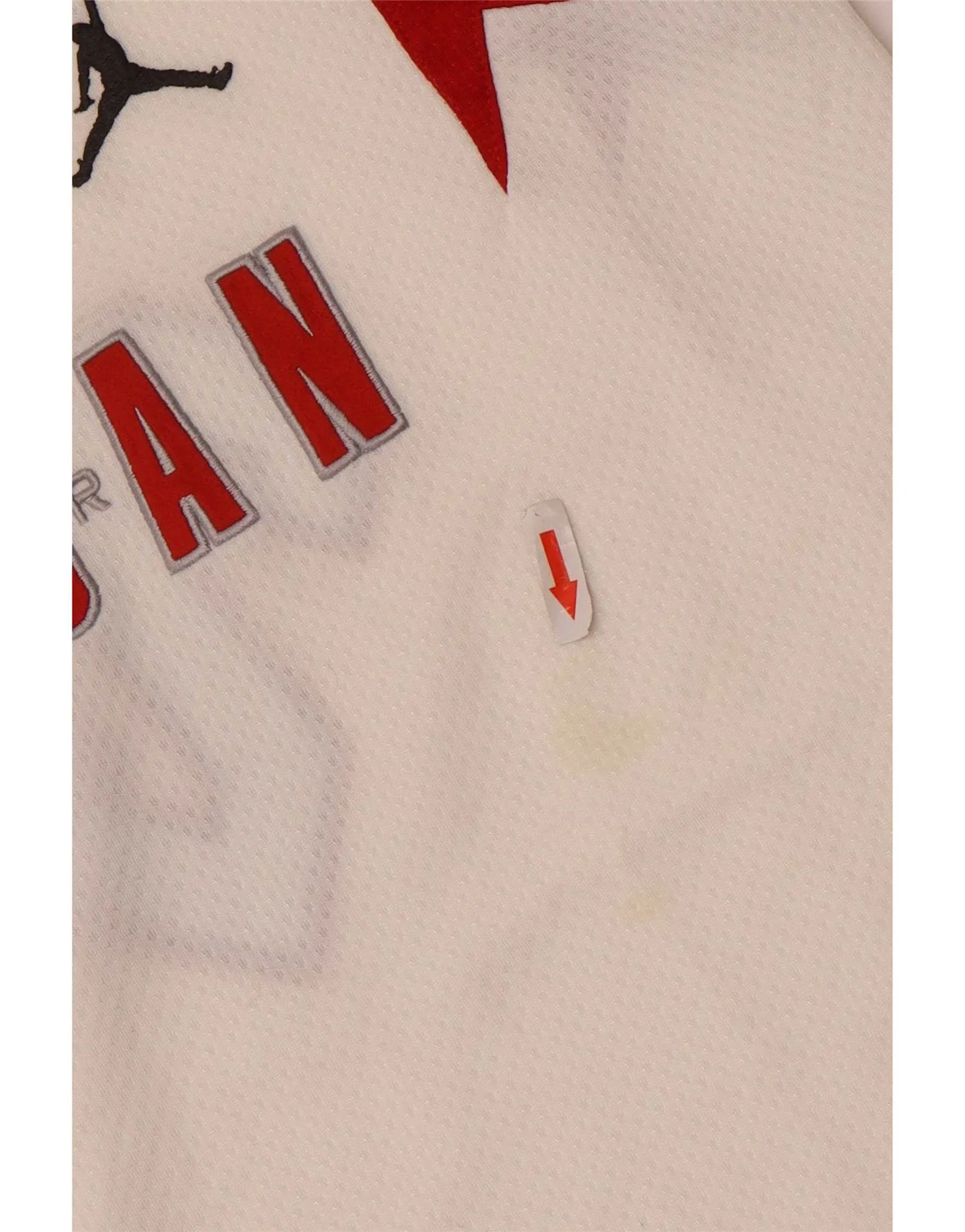 Jordan Boys Graphic Vest Top 12-13 Years Large White Colourblock Polyester - Image 3