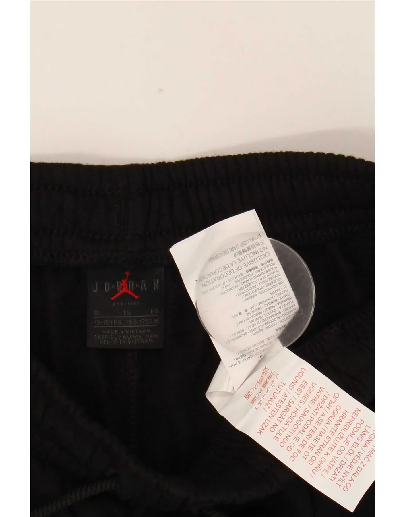 Jordan Boys Sport Shorts 13-14 Years XL Black Cotton - Image 3