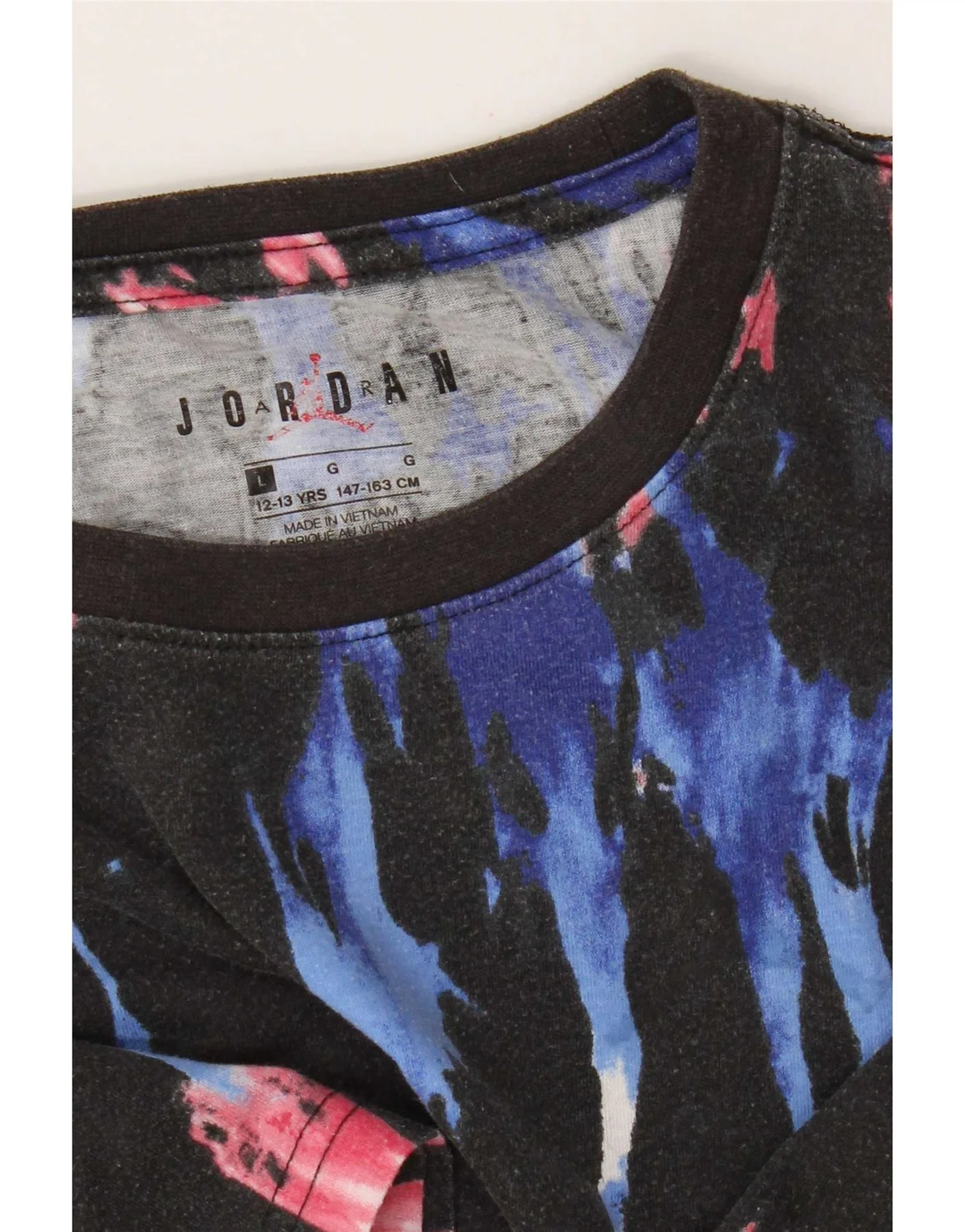Jordan Boys T-Shirt Top 12-13 Years Large Multicoloured Tie Dye - Image 3