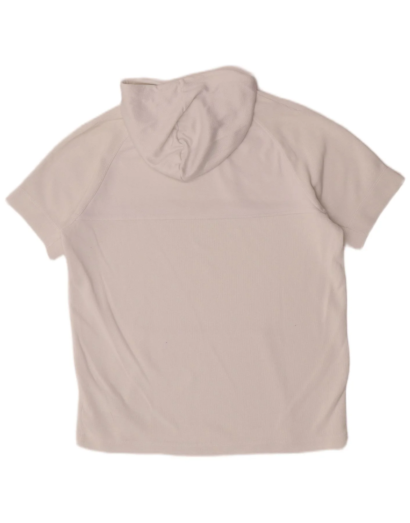 Jordan Mens Hooded T-Shirt Top Medium White Cotton - Image 2