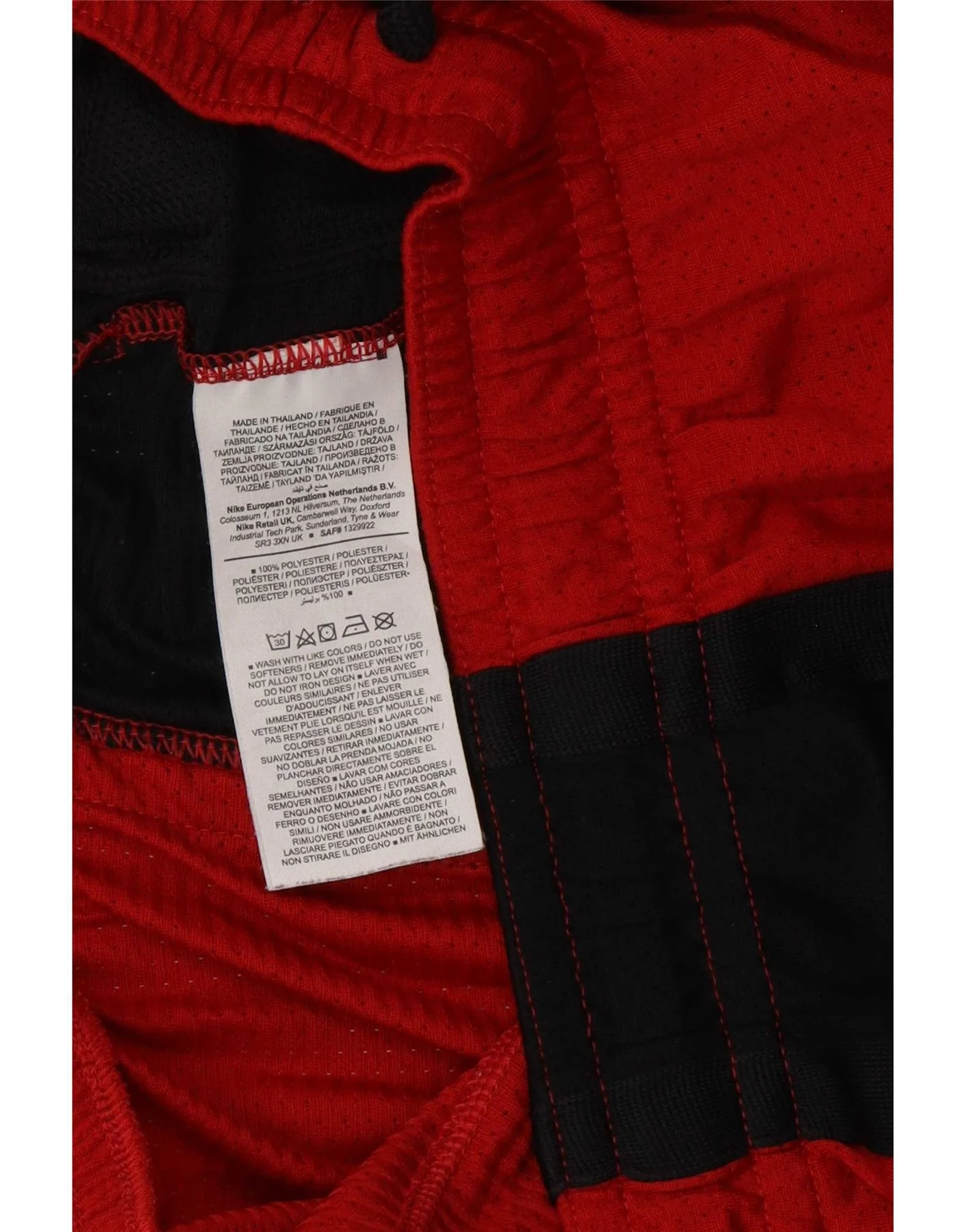 Jordan Mens Sport Shorts XL Red Colourblock Polyester - Image 3