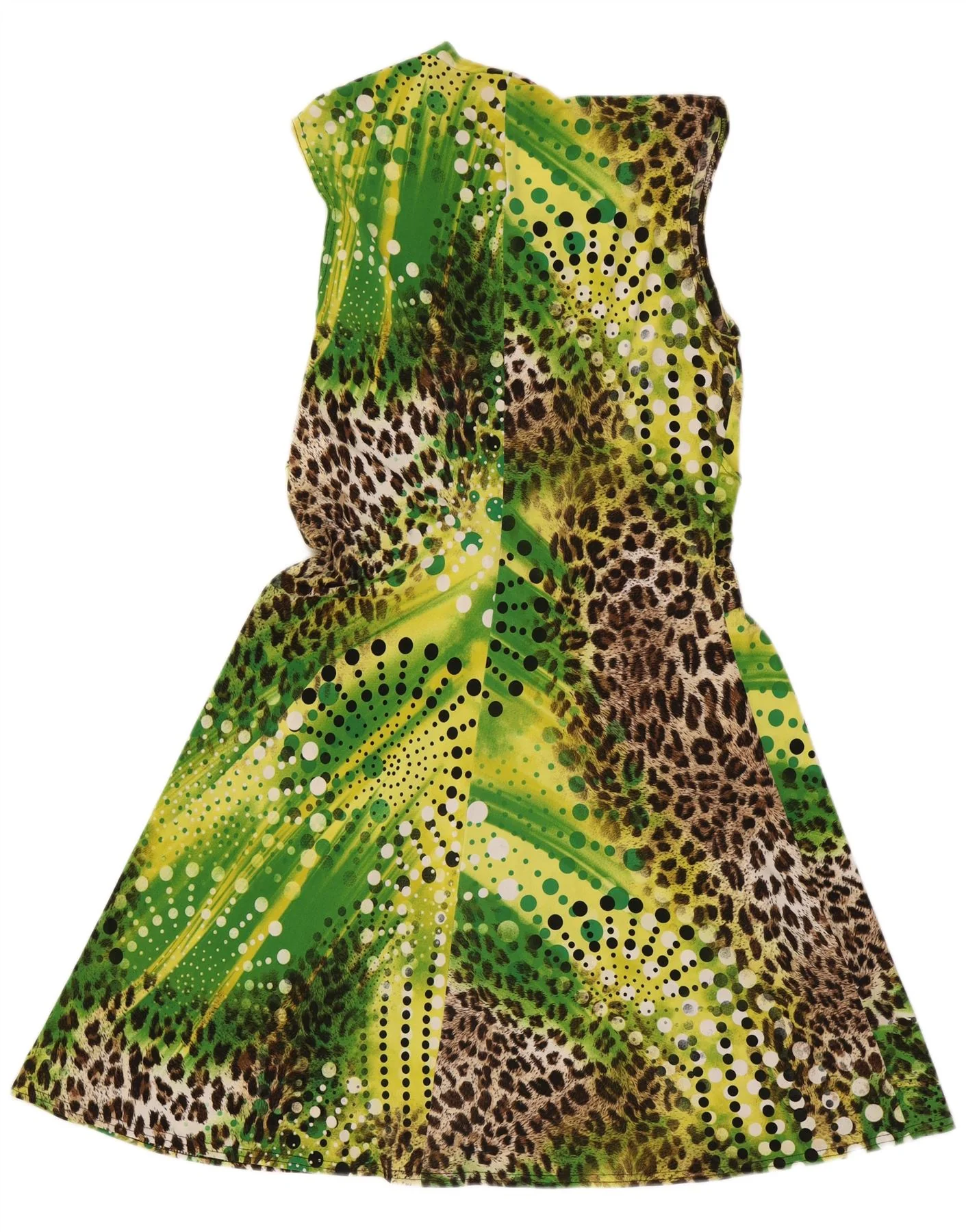 Joseph Ribkoff Womens A-Line Dress UK 16 Large Green Animal Print - Image 2