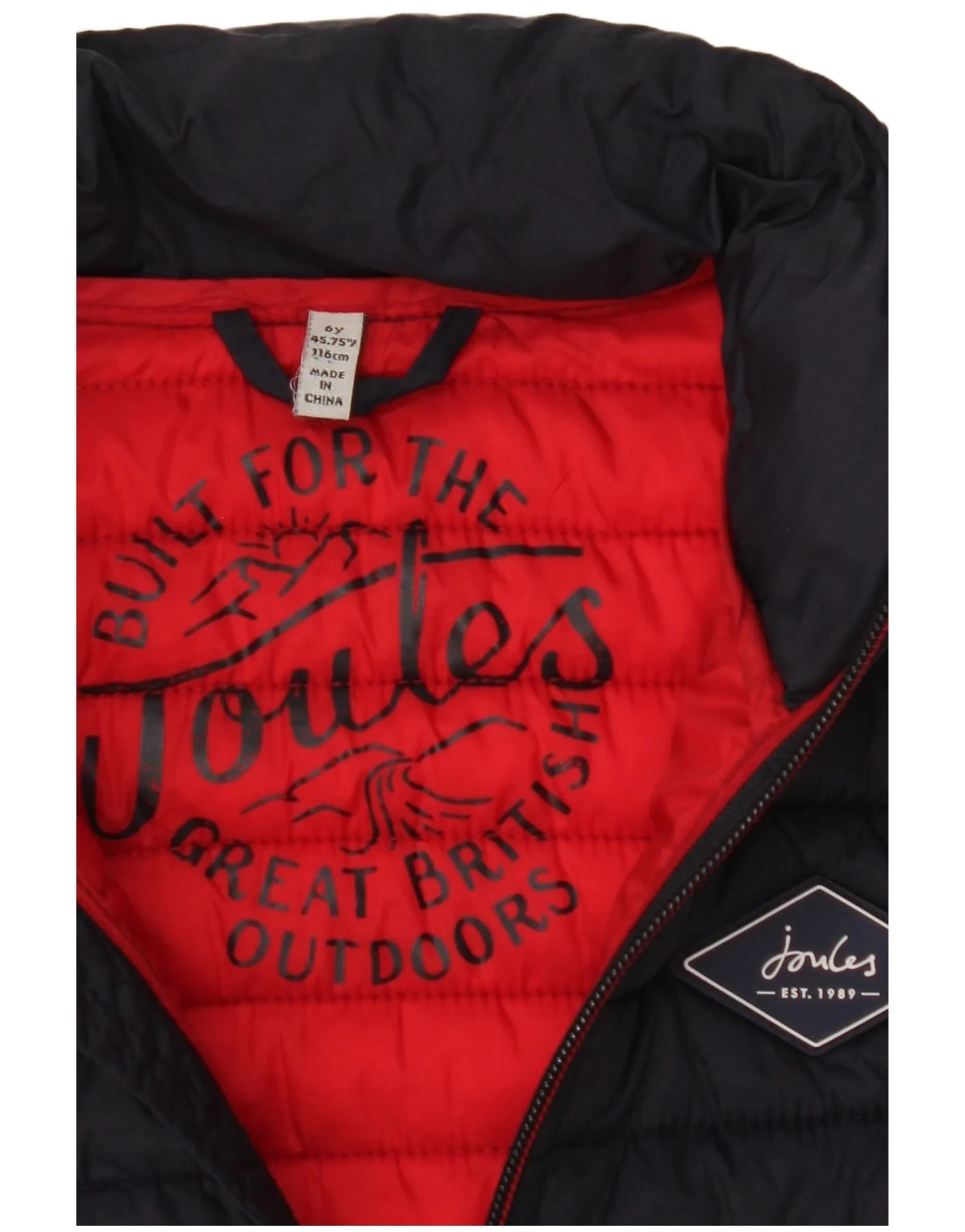 Joules Boys Padded Gilet 5-6 Years Navy Blue Polyamide - Image 3