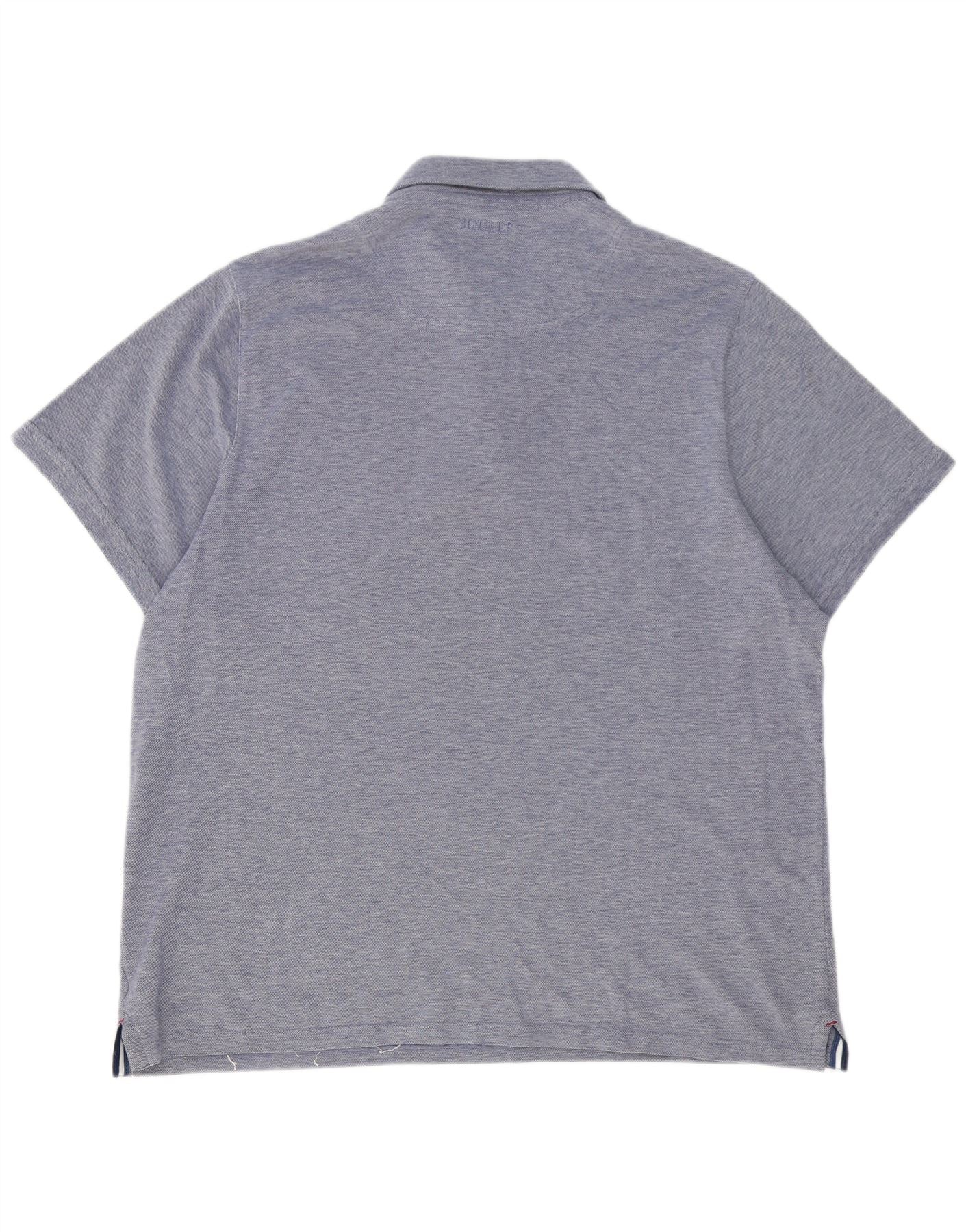 Joules Mens Slim Fit Polo Shirt 2XL Navy Blue Cotton - Image 2