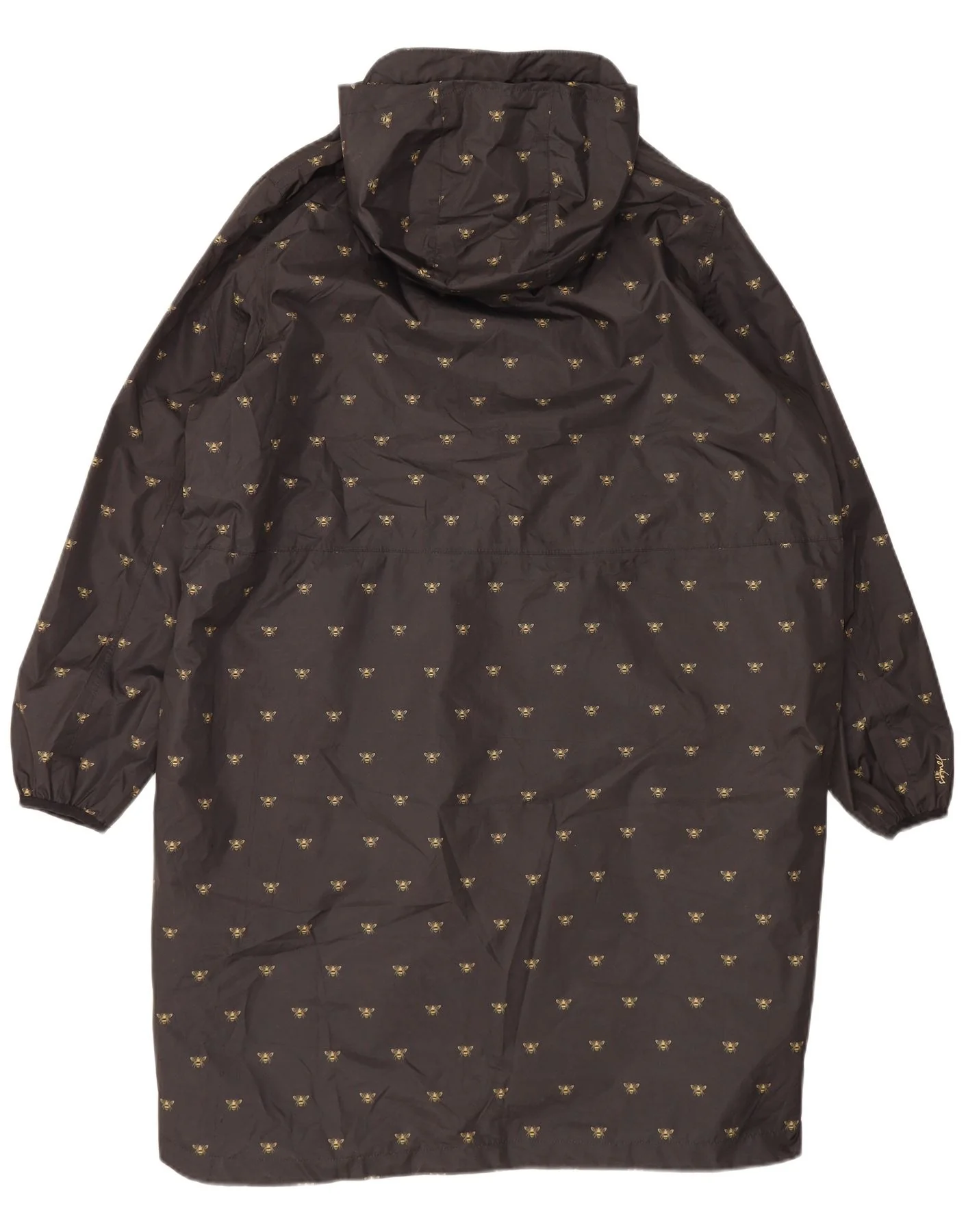 Joules Womens Hooded Raincoat UK 20 2XL Black Polyester - Image 2