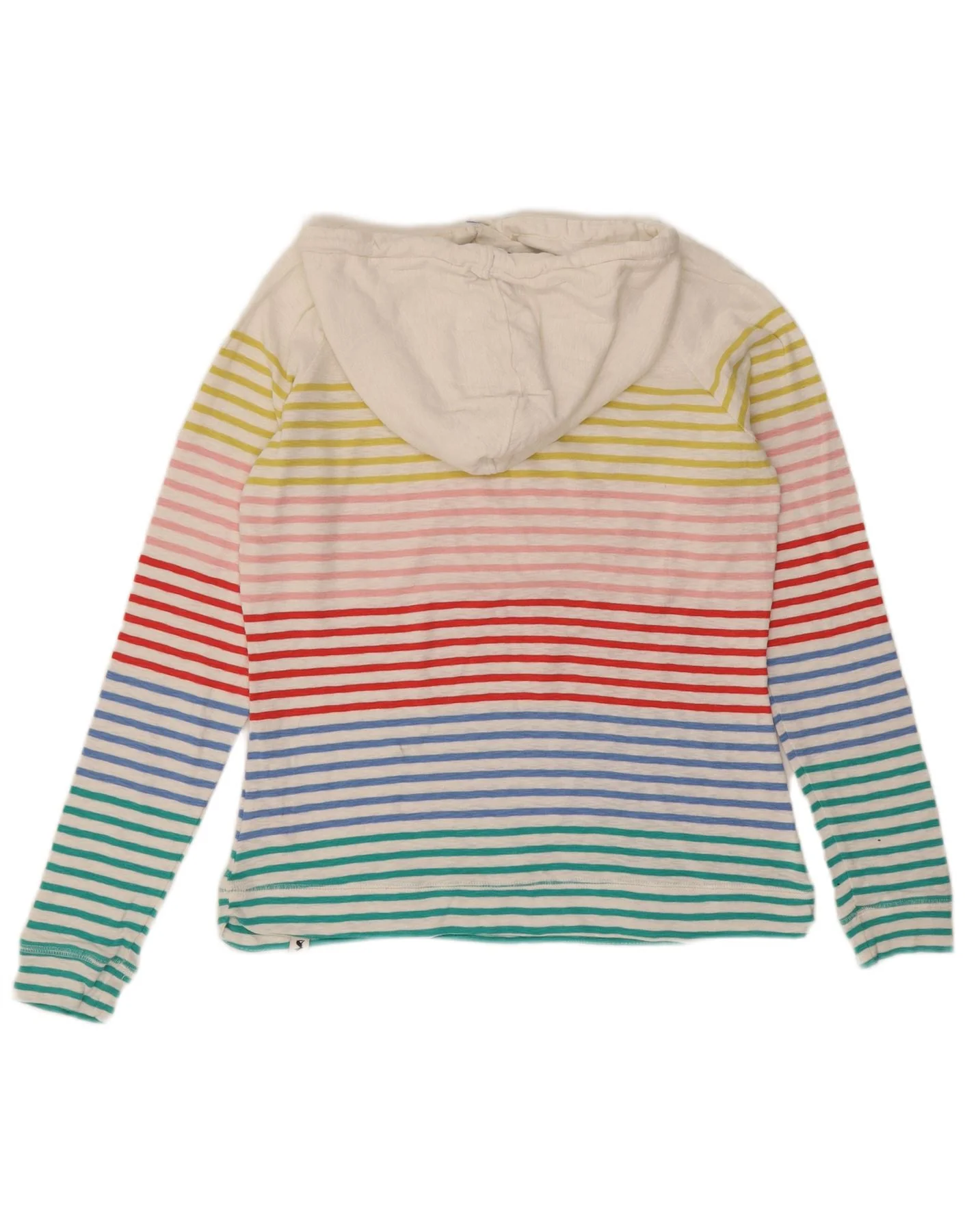 Joules Womens Hoodie Jumper UK 14 Medium Multicoloured Striped Cotton - Image 2
