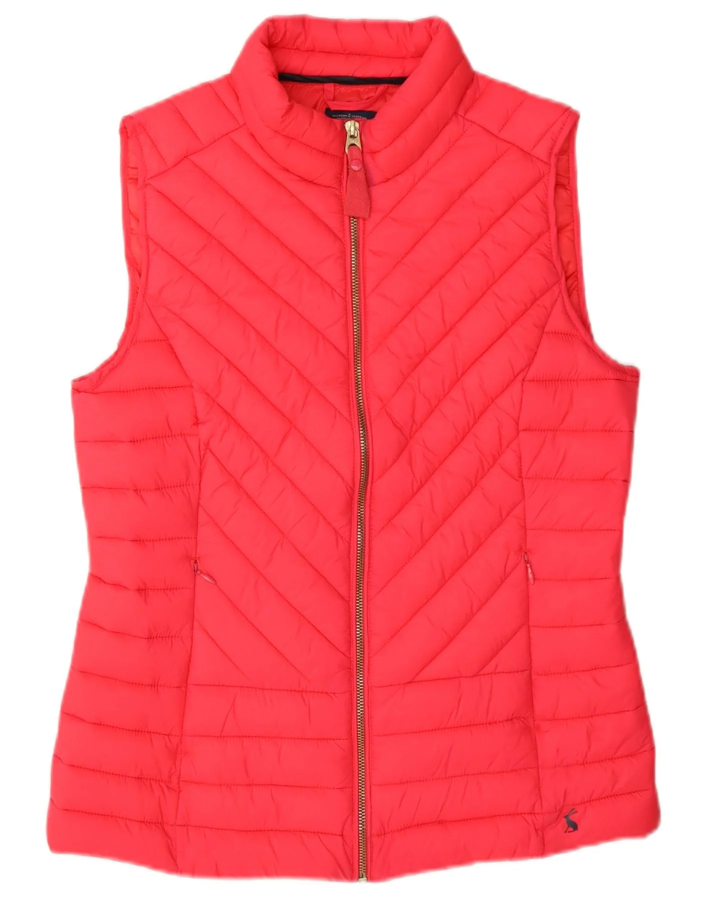 Joules Womens Padded Gilet UK 10 Small Pink Polyamide