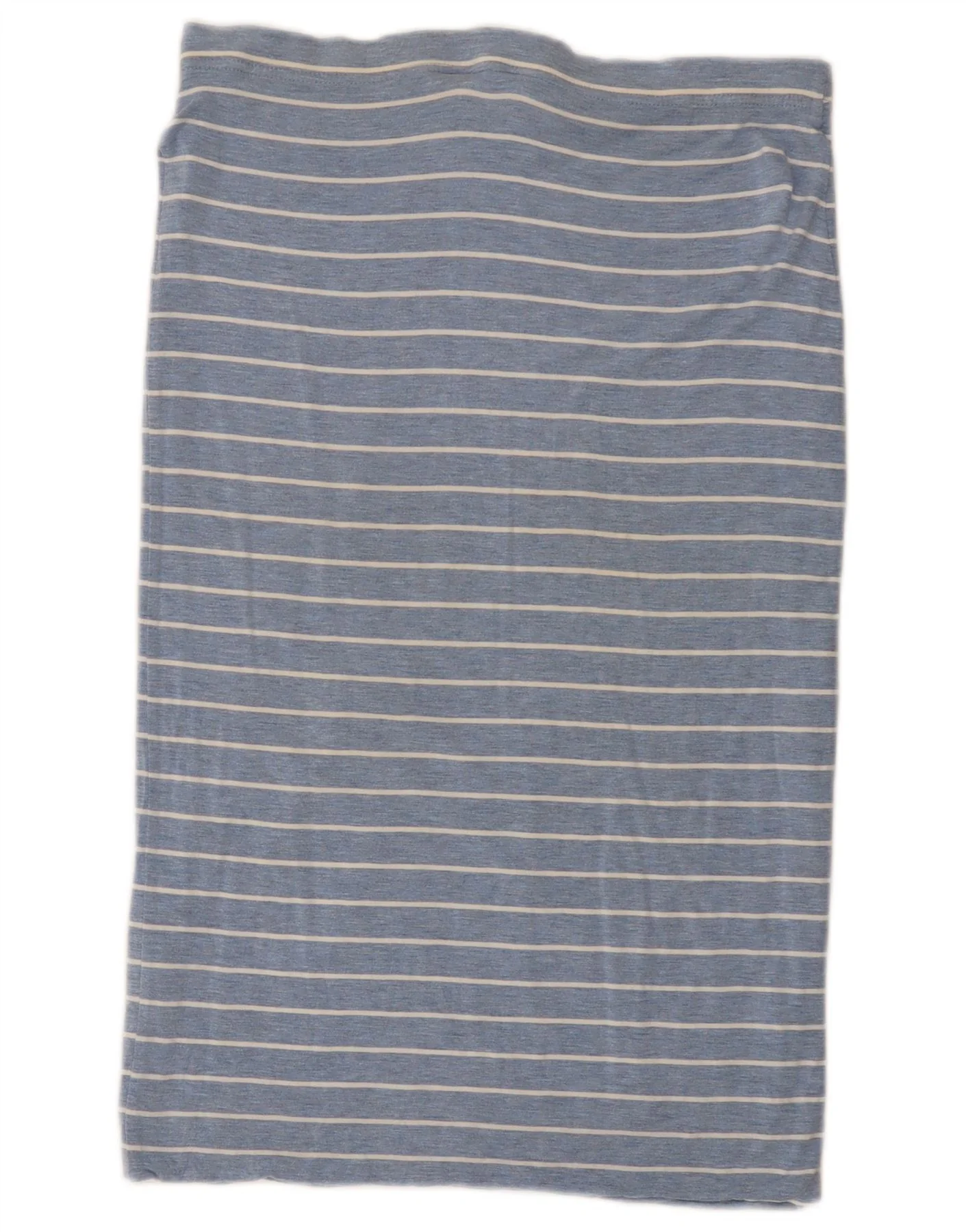 Joules Womens Straight Skirt UK 12 Medium W32 Blue Striped Viscose - Image 2