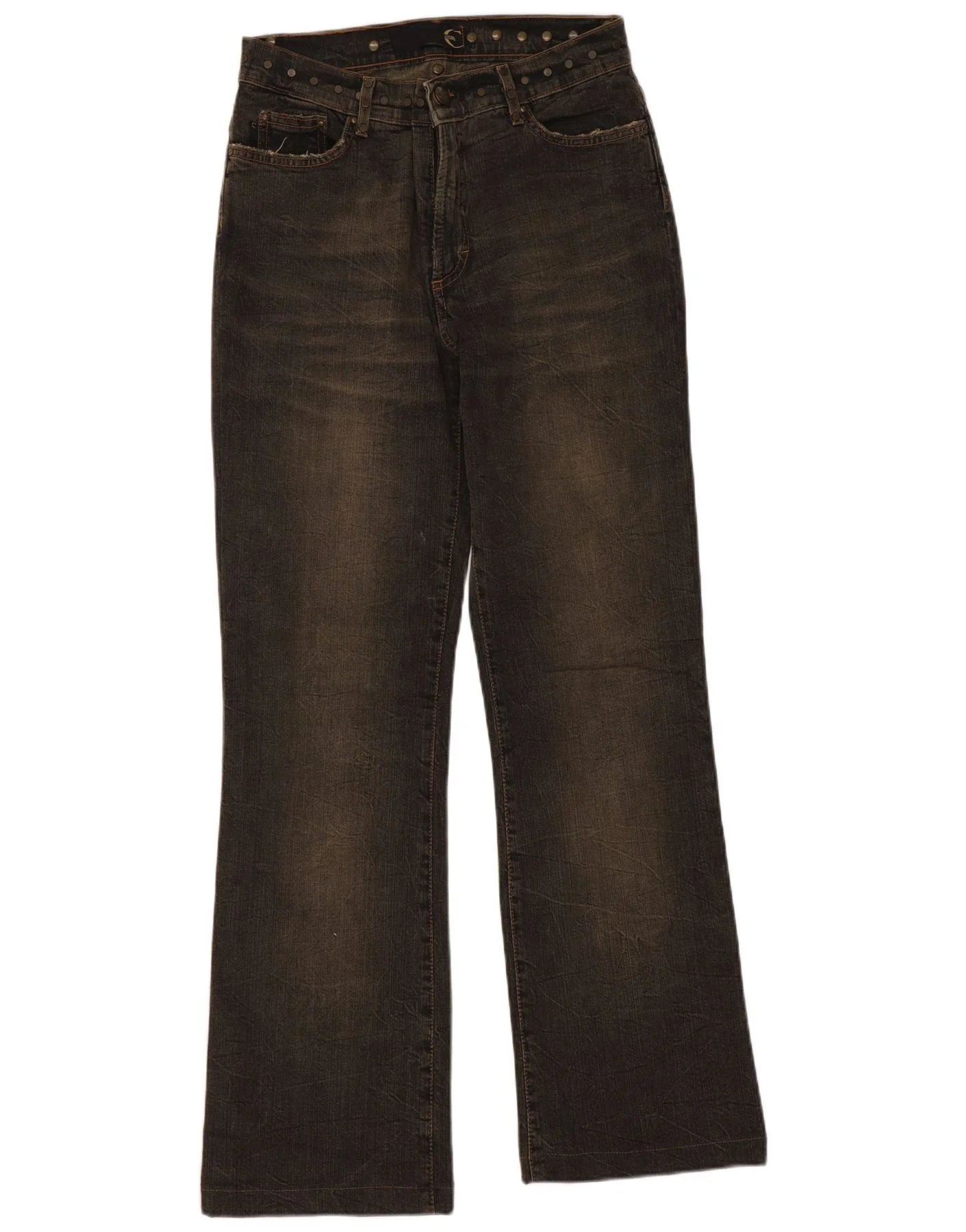 Just Cavalli Womens Bootcut Jeans W29 L27 Brown Cotton