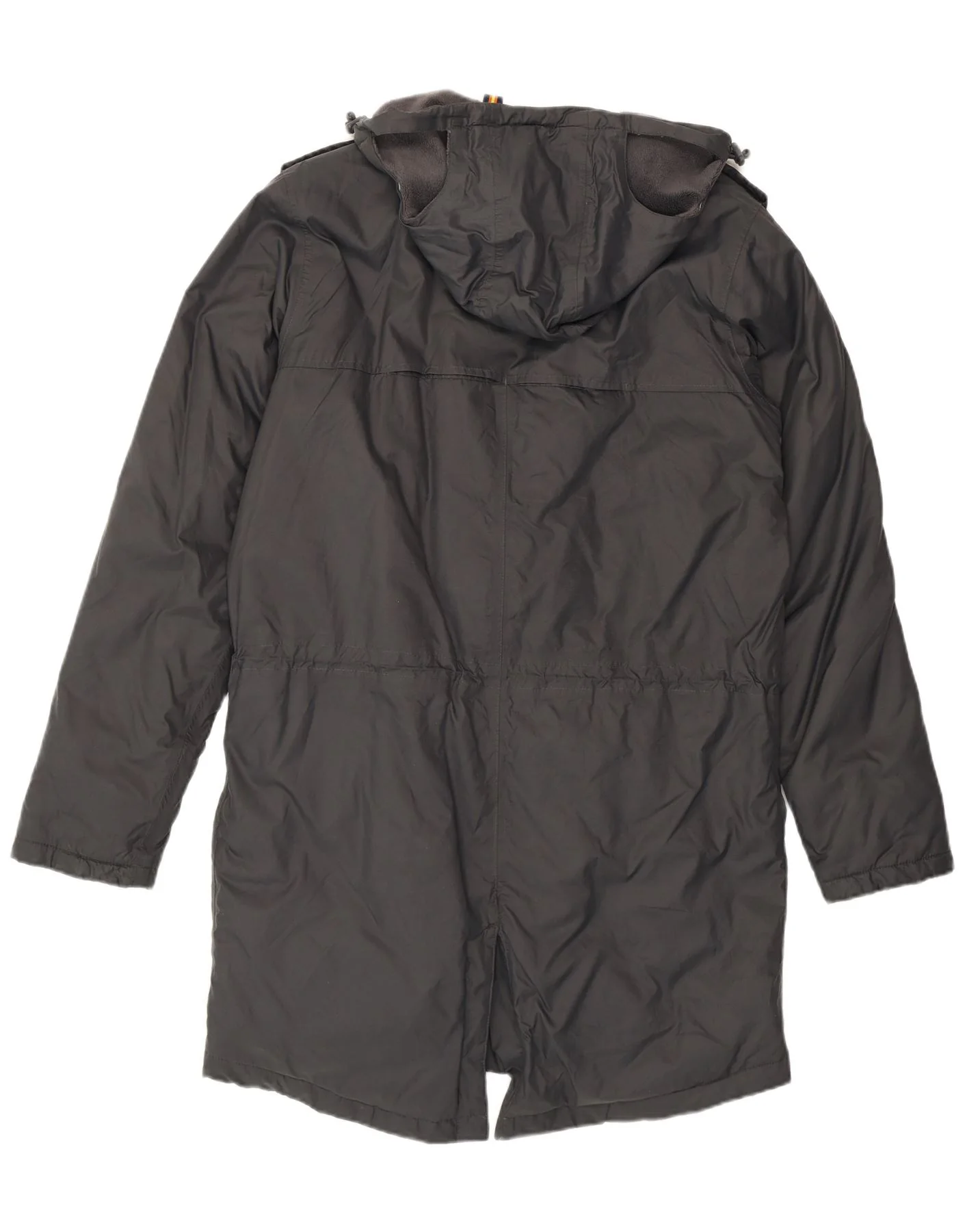 K-Way Mens Hooded Parka Jacket UK 38 Medium Grey Polyamide - Image 2