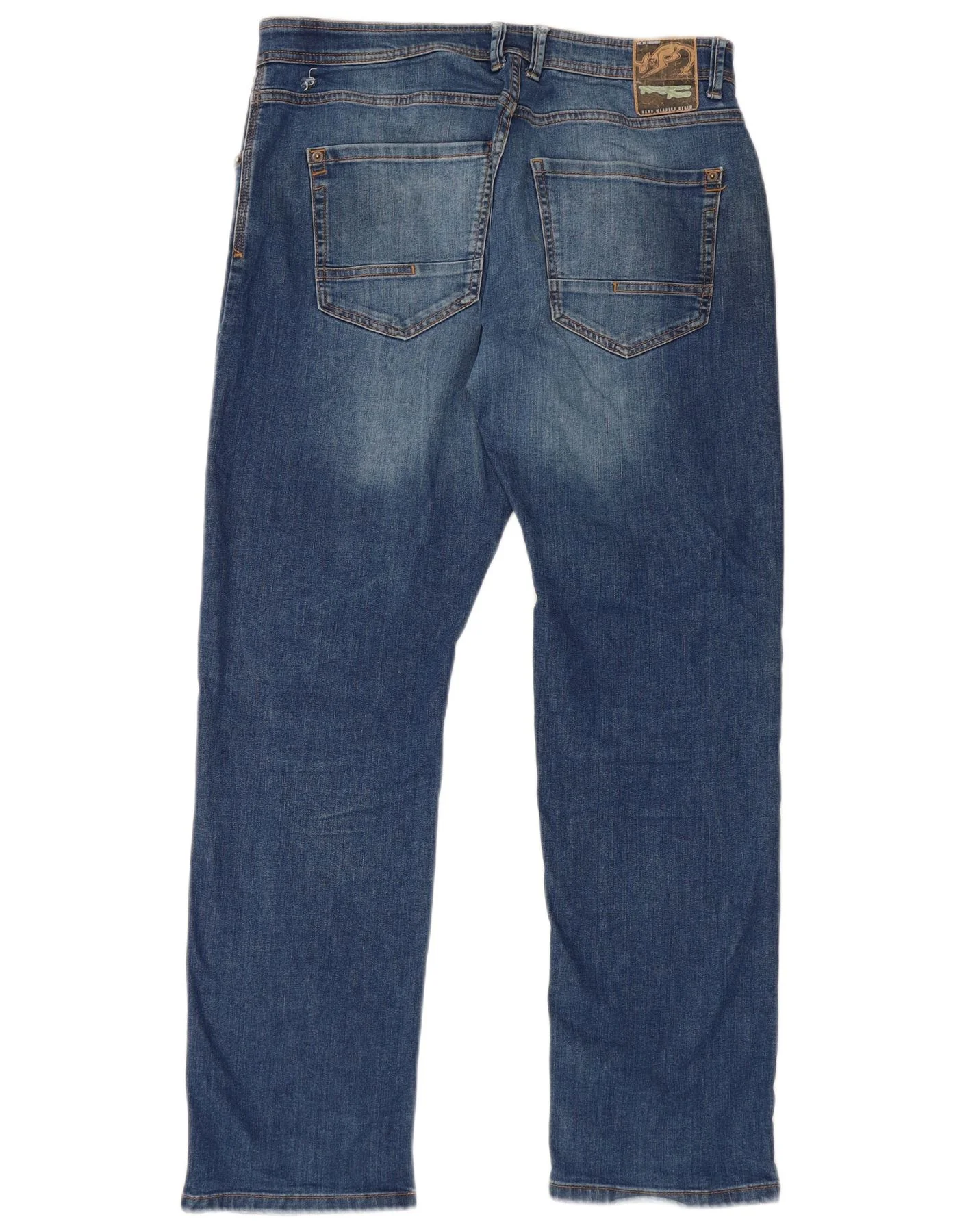 Kangaroo Poo Mens Straight Jeans W36 L32 Blue Cotton - Image 2