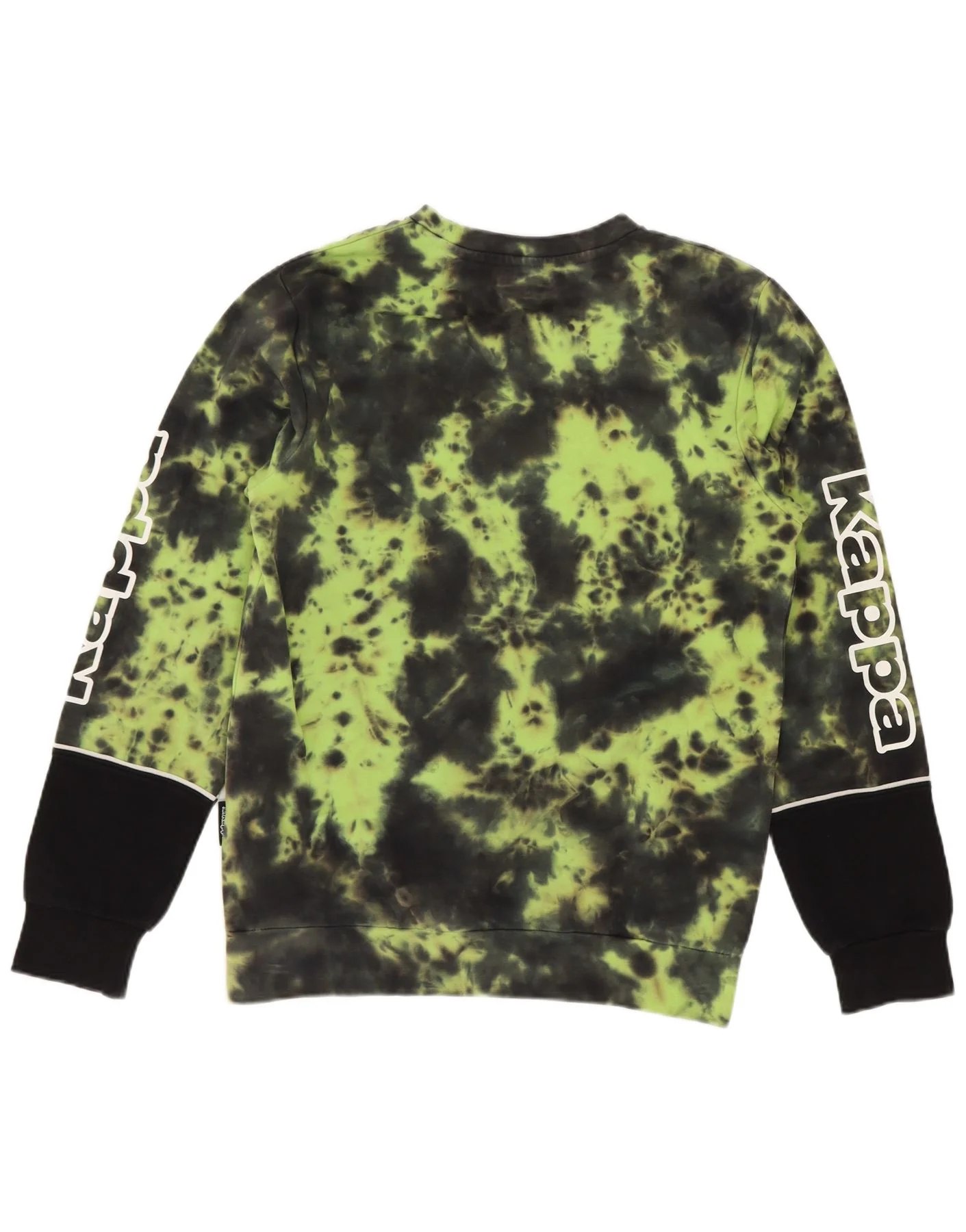 Kappa Boys Graphic Sweatshirt Jumper 11-12 Years Green Tie Dye - Image 2
