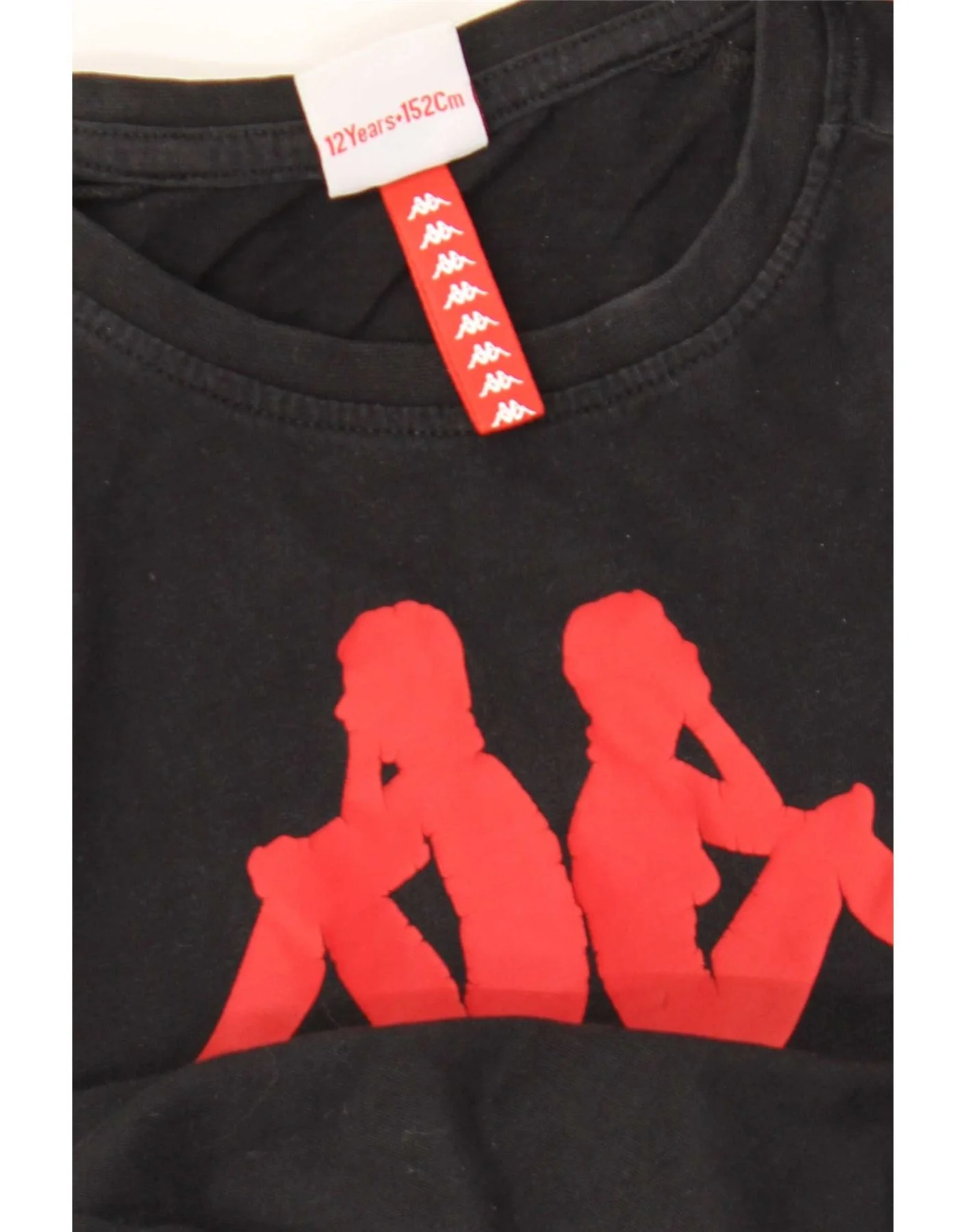 Kappa Boys Graphic T-Shirt Top 11-12 Years Black Cotton - Image 5