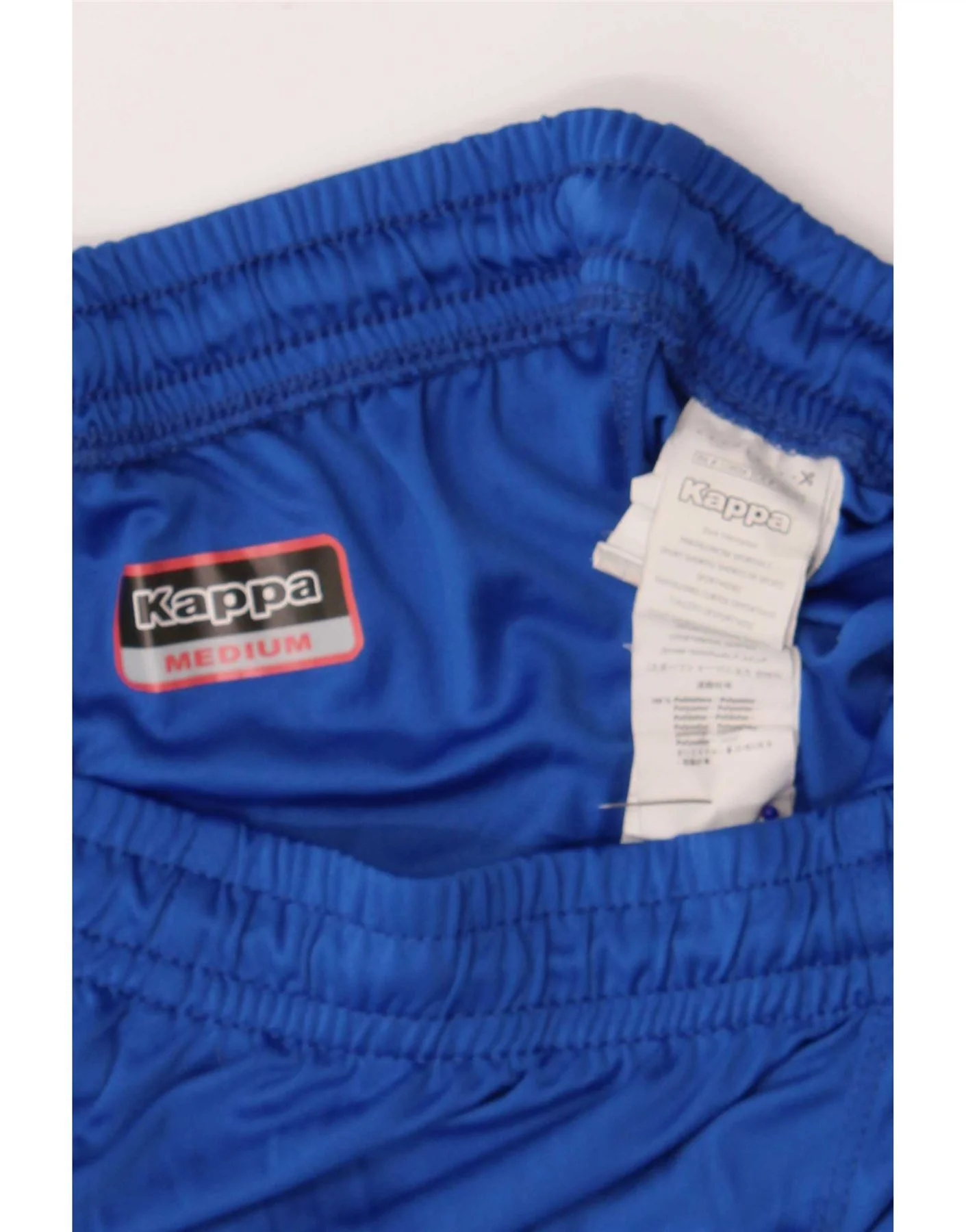 Kappa Mens Graphic Sport Shorts Medium Blue Colourblock Polyester Sports - Image 3
