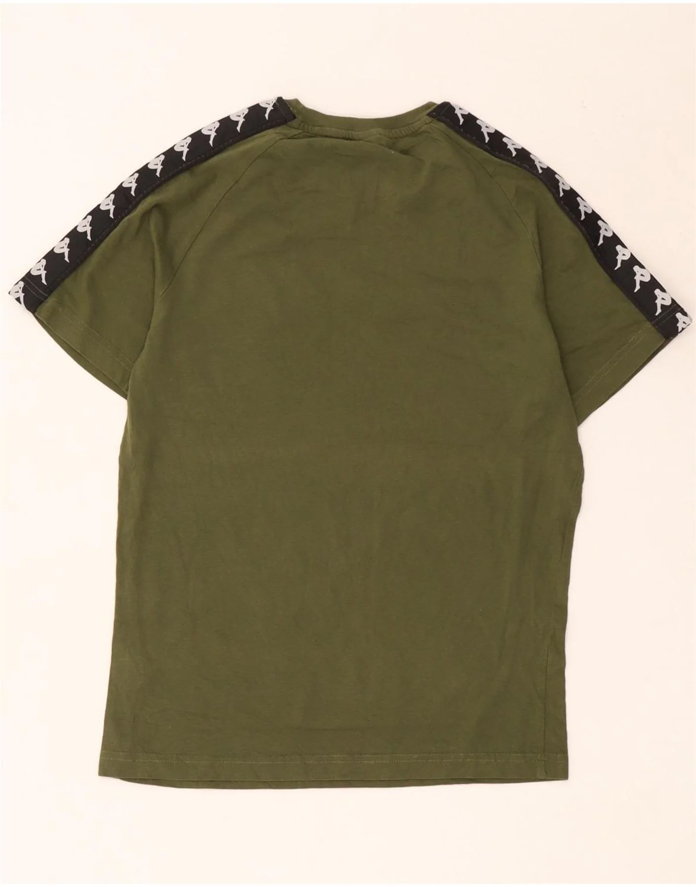 Kappa Mens Graphic T-Shirt Top Medium Green Colourblock Cotton - Image 2