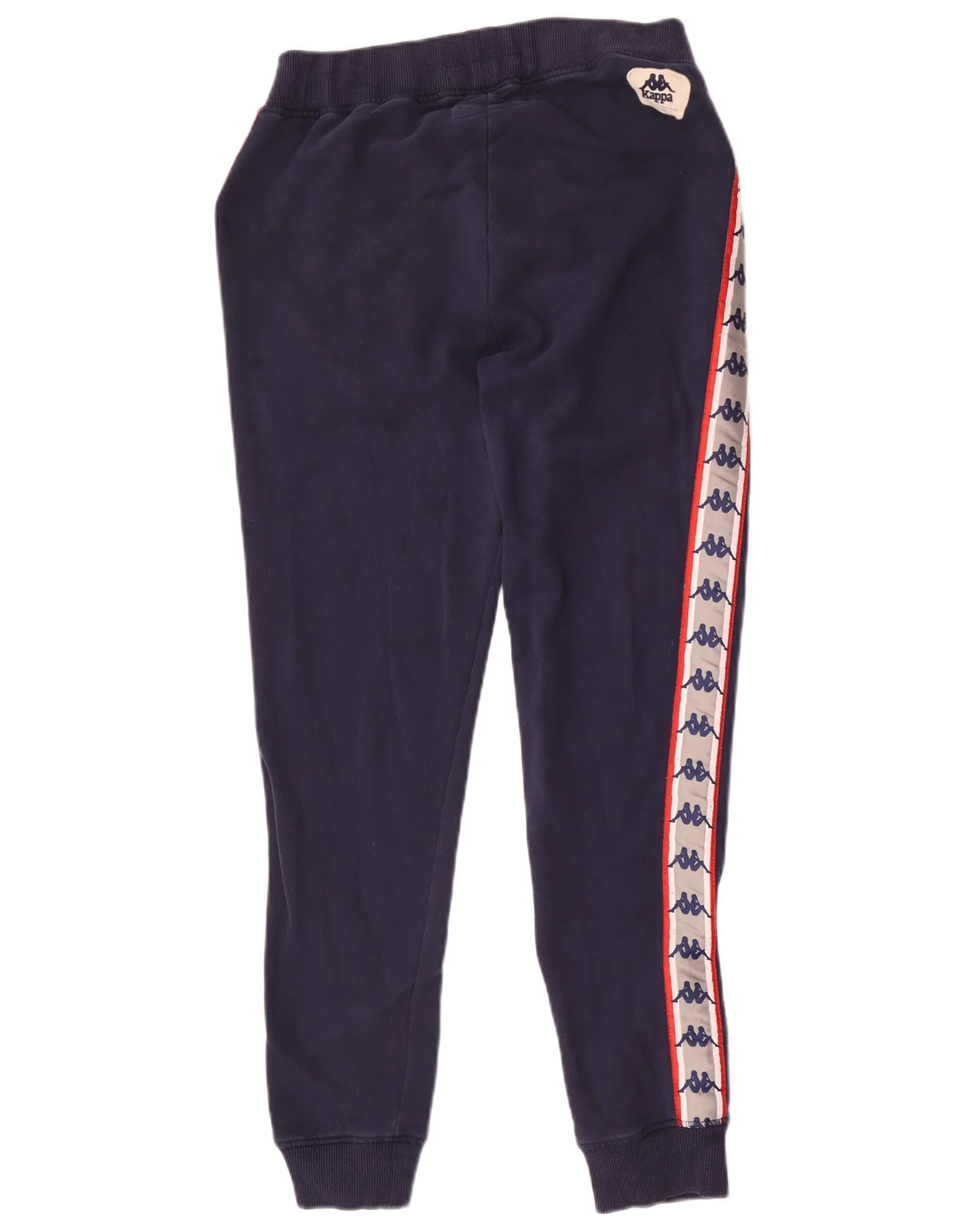 Kappa Mens Graphic Tracksuit Trousers Joggers Small Navy Blue Colourblock - Image 2