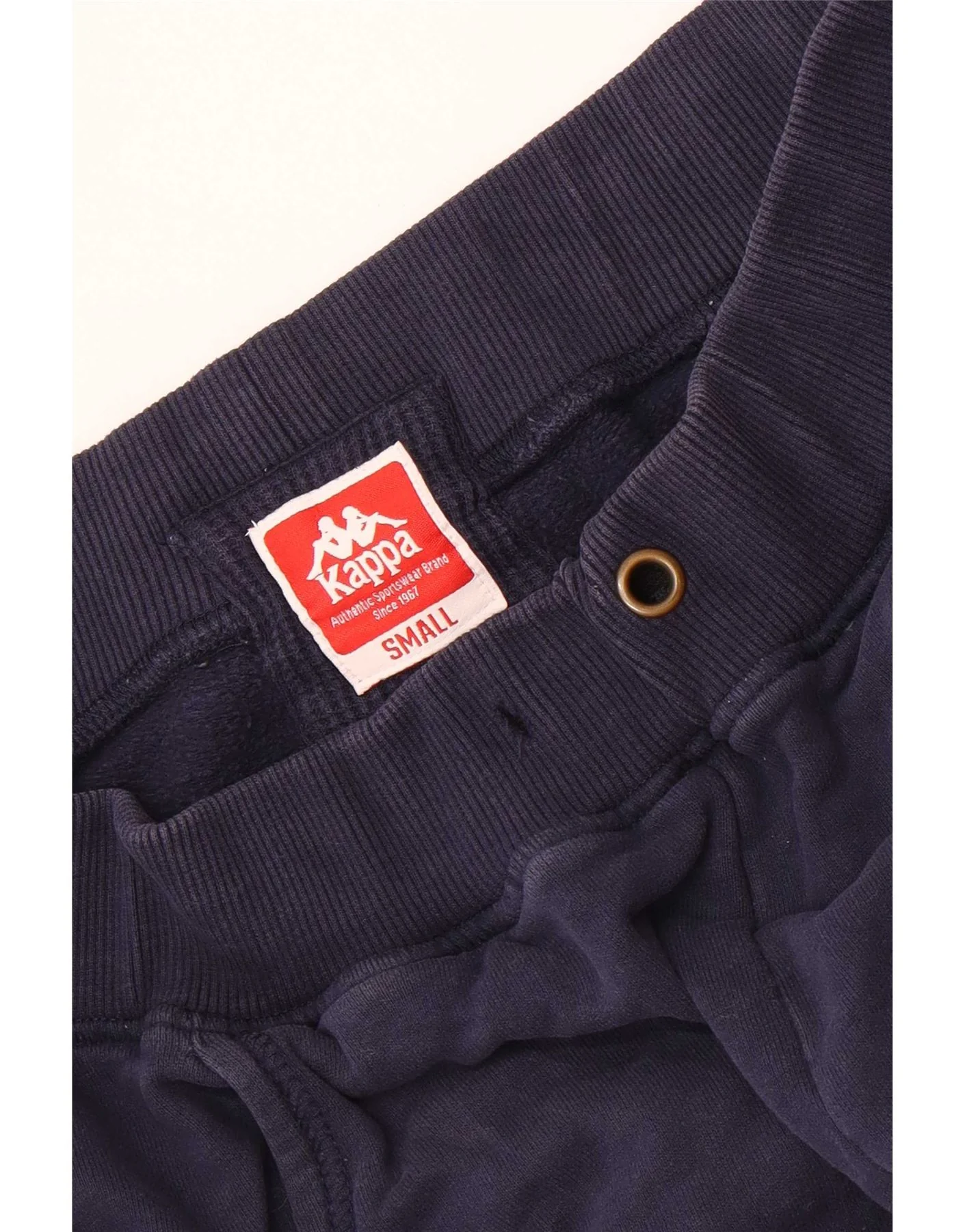 Kappa Mens Graphic Tracksuit Trousers Joggers Small Navy Blue Colourblock - Image 3