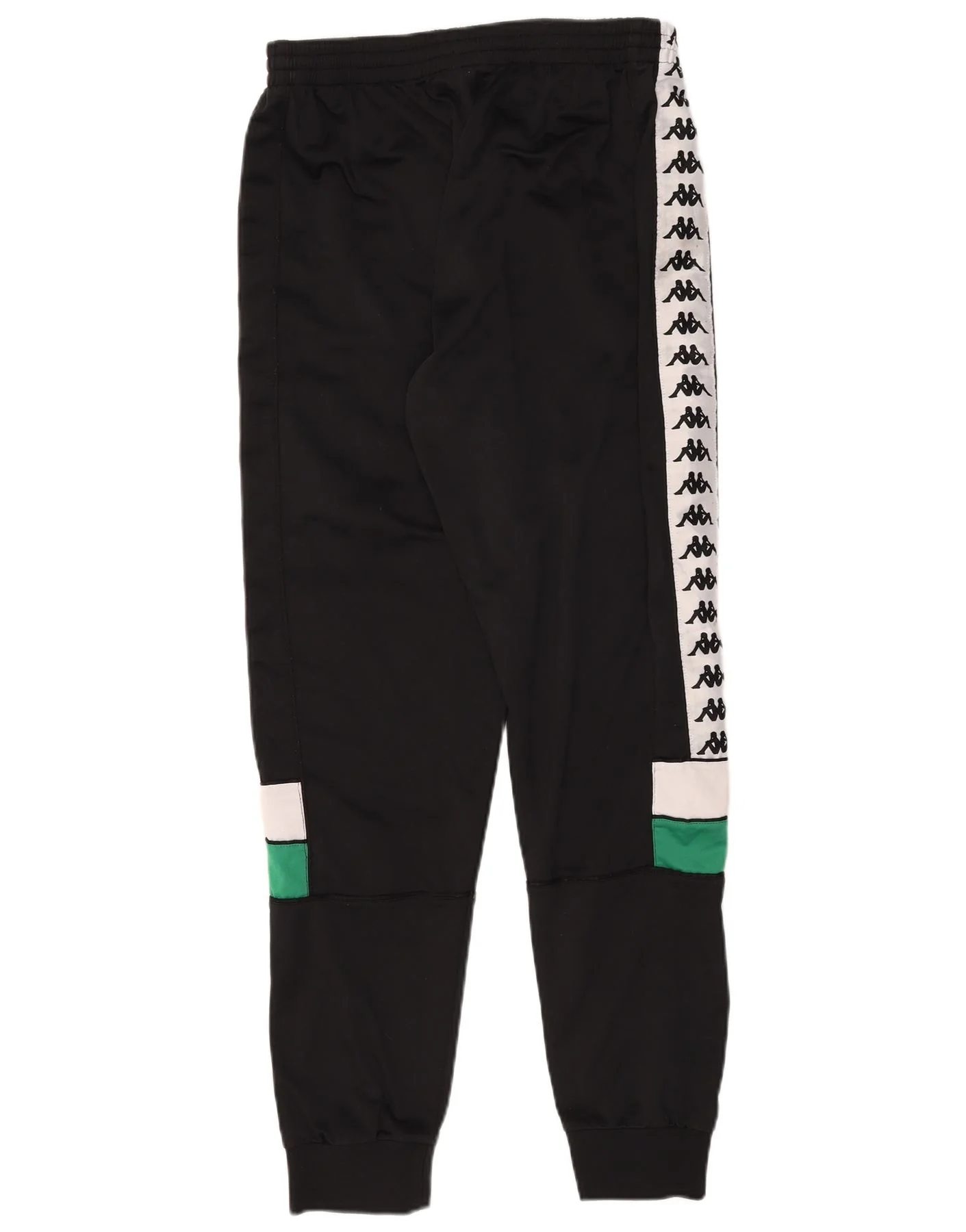 Kappa Mens Graphic Tracksuit Trousers Joggers XL Black Colourblock - Image 2