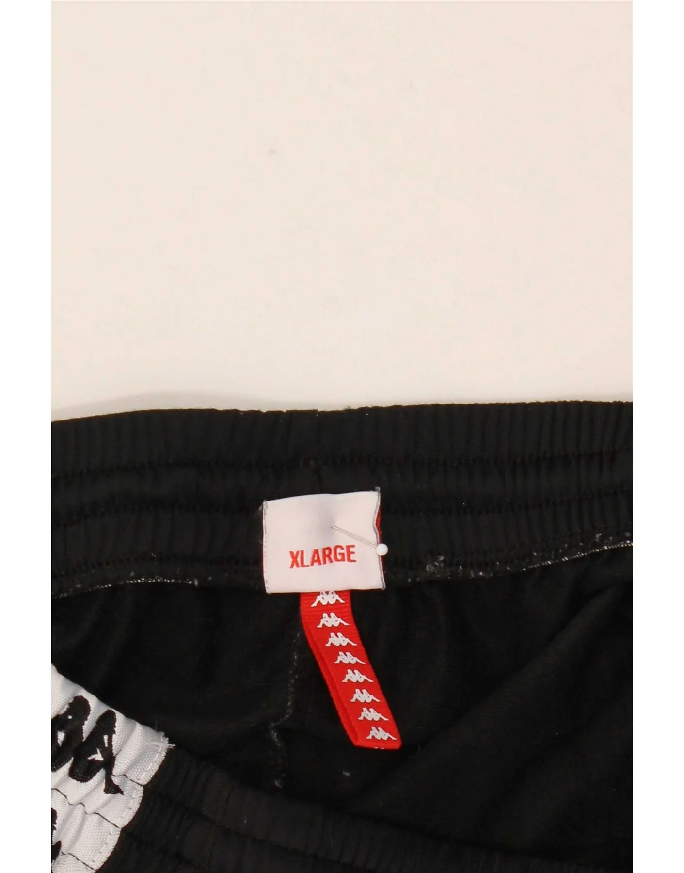 Kappa Mens Graphic Tracksuit Trousers Joggers XL Black Colourblock - Image 3