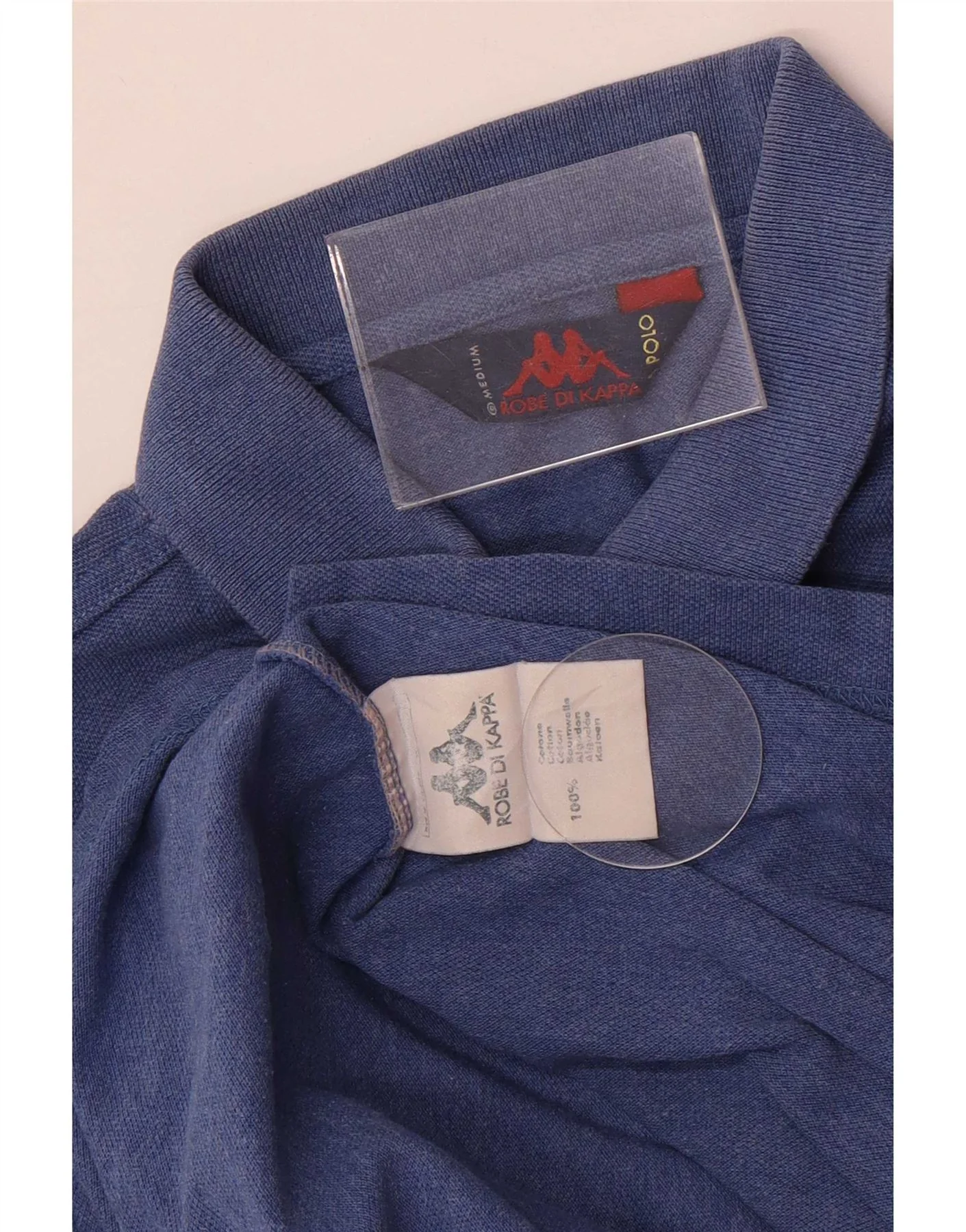 Kappa Mens Polo Shirt Medium Blue Cotton - Image 3