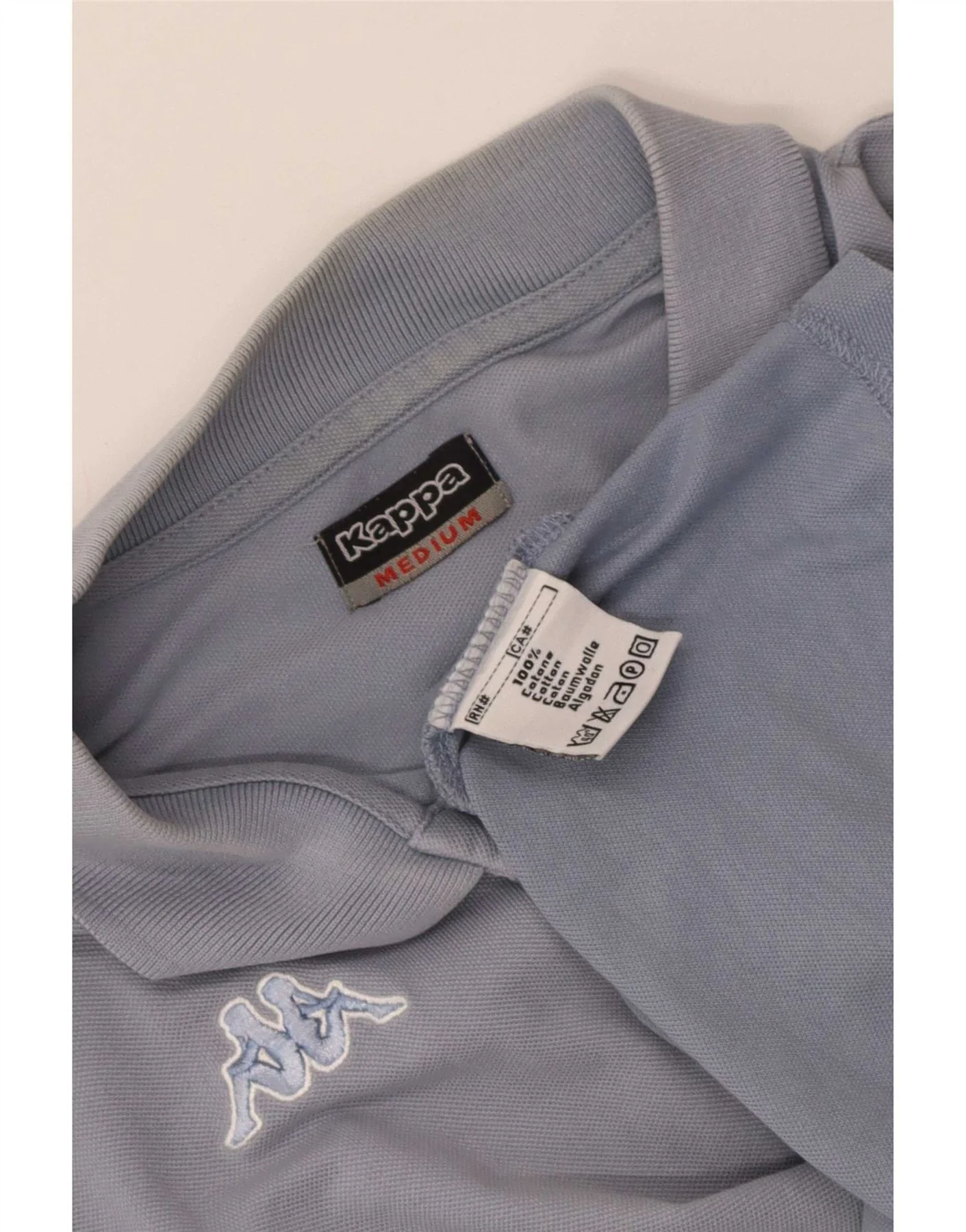 Kappa Mens Polo Shirt Medium Blue Cotton - Image 3