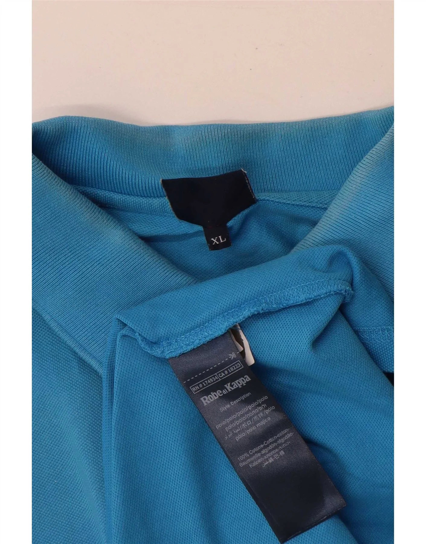 Kappa Mens Polo Shirt XL Blue Cotton - Image 3