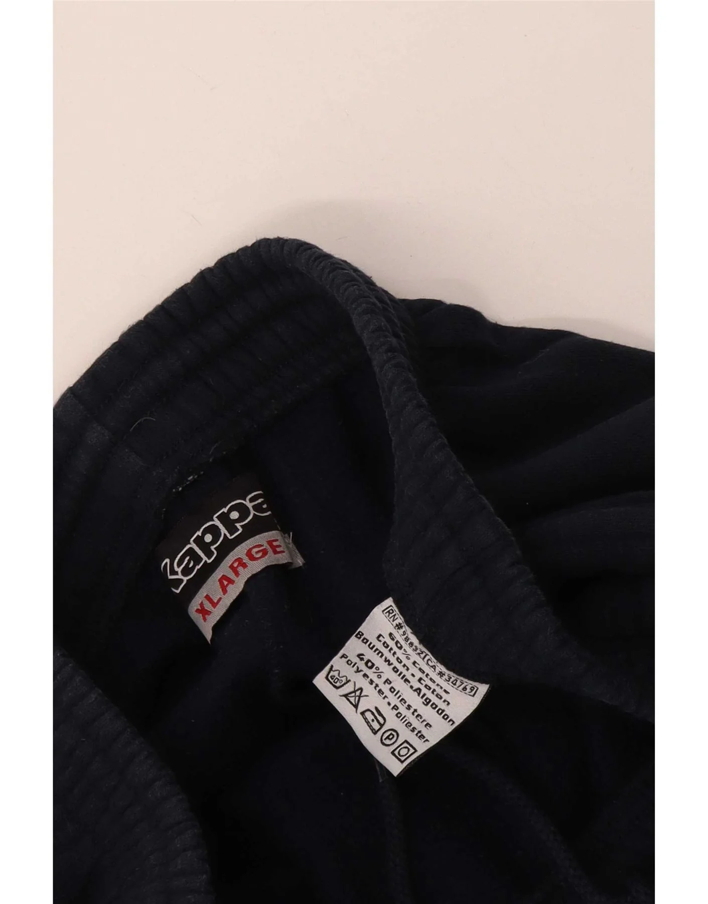Kappa Mens Tracksuit Trousers XL Navy Blue Cotton - Image 3