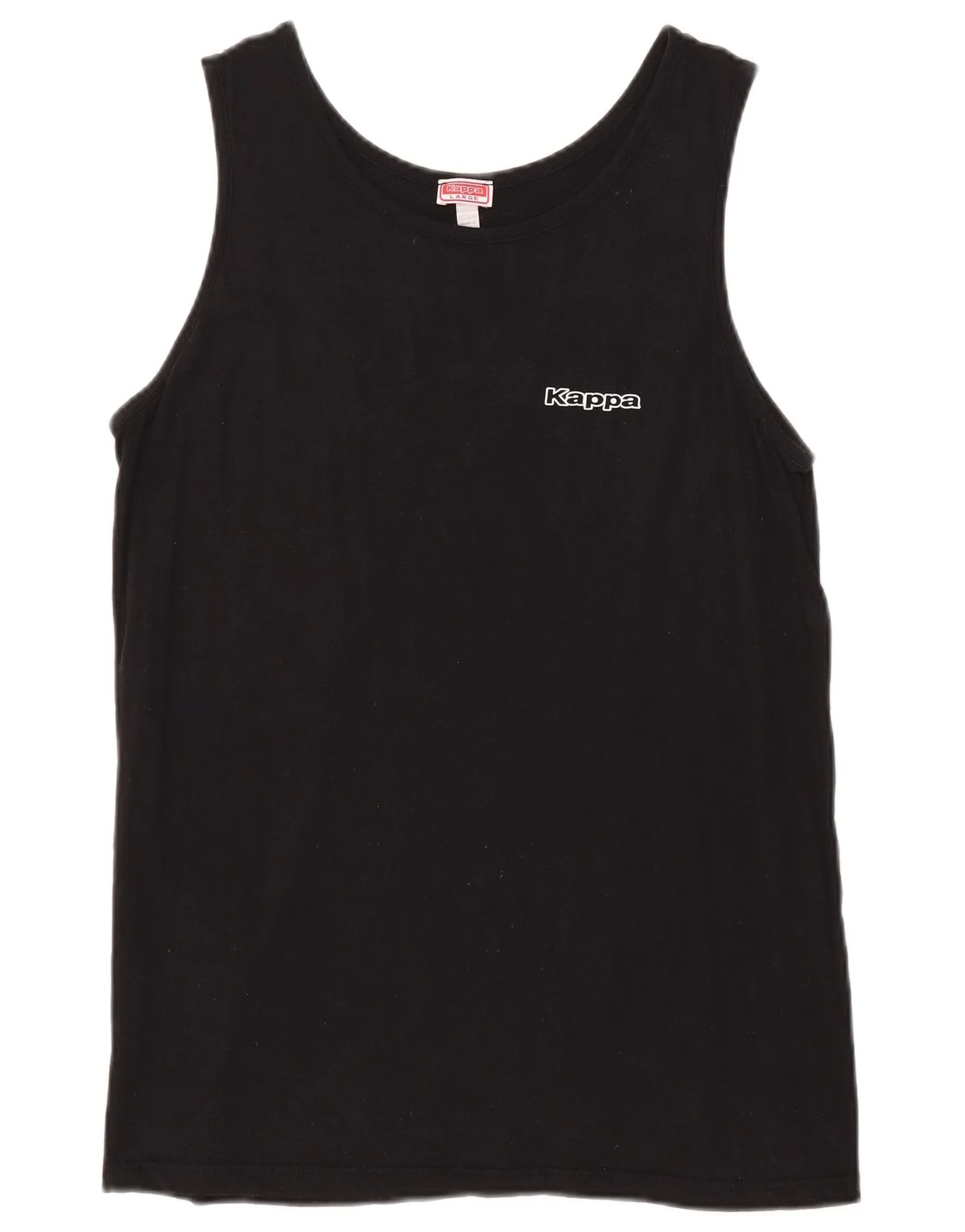 Kappa Mens Vest Top Large Black Cotton