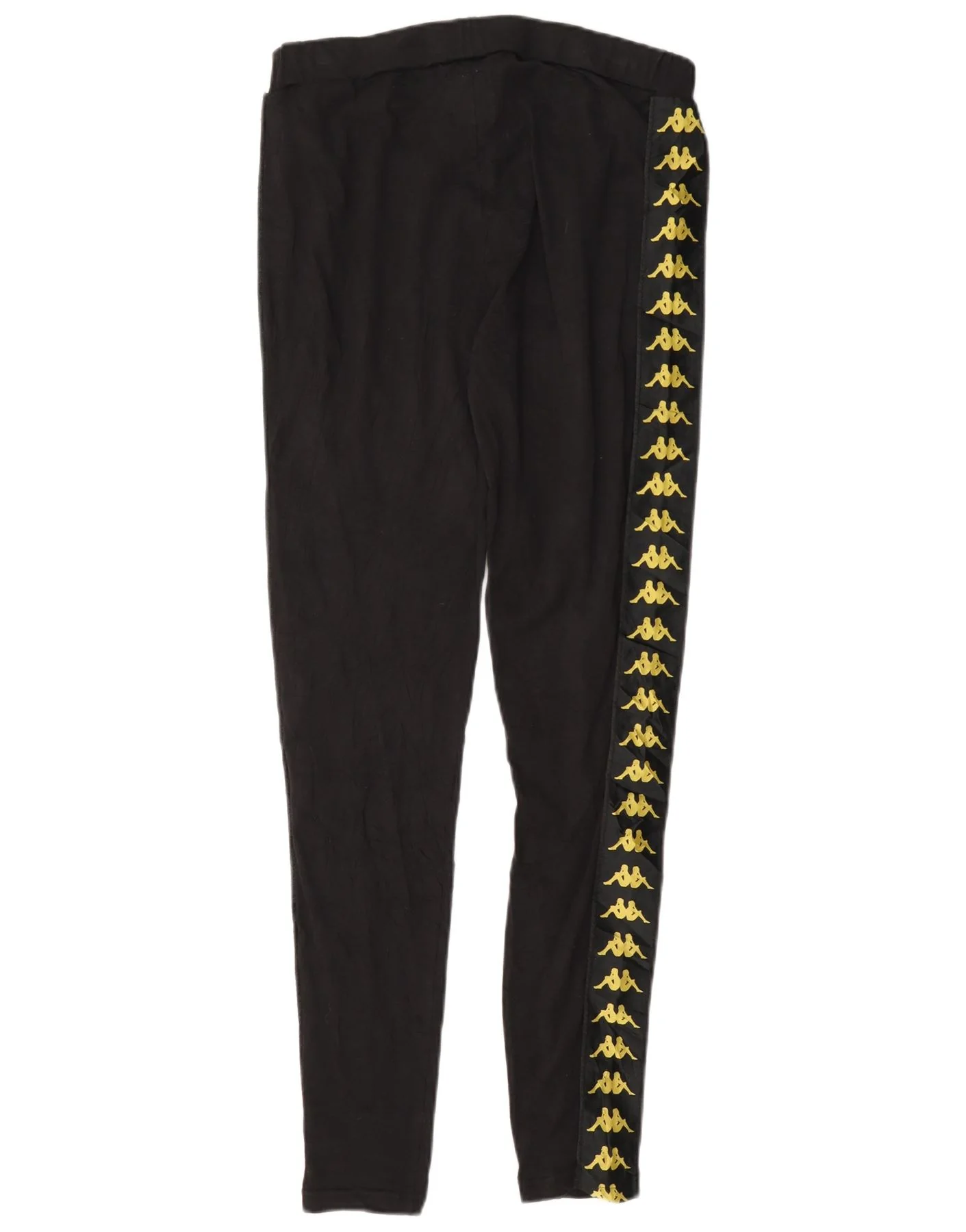 Kappa Womens Graphic Leggings UK 14 Large Black Cotton - Image 2