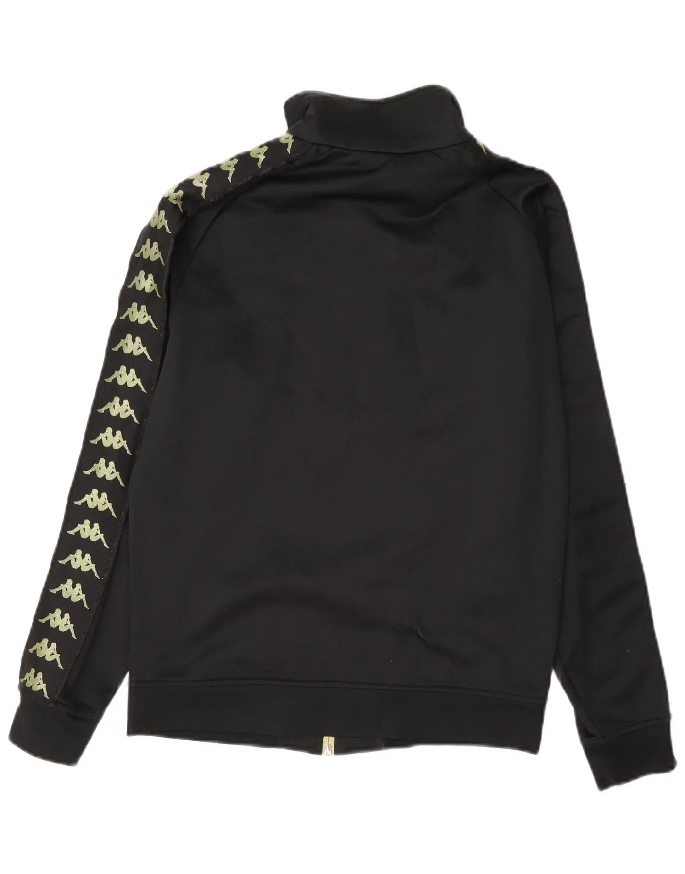 Kappa Womens Graphic Tracksuit Top Jacket UK 12 Medium Black Polyester - Image 2