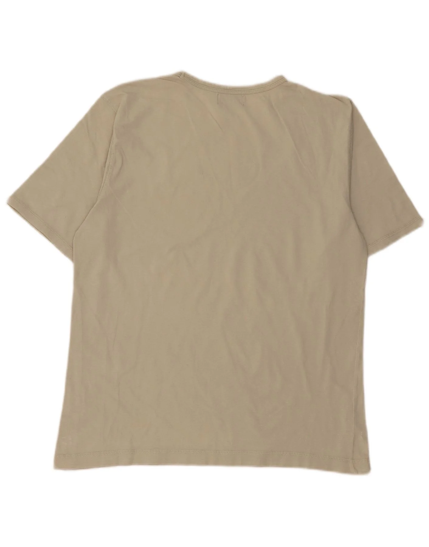 Kappa Womens T-Shirt Top UK 14 Medium Beige Cotton - Image 2