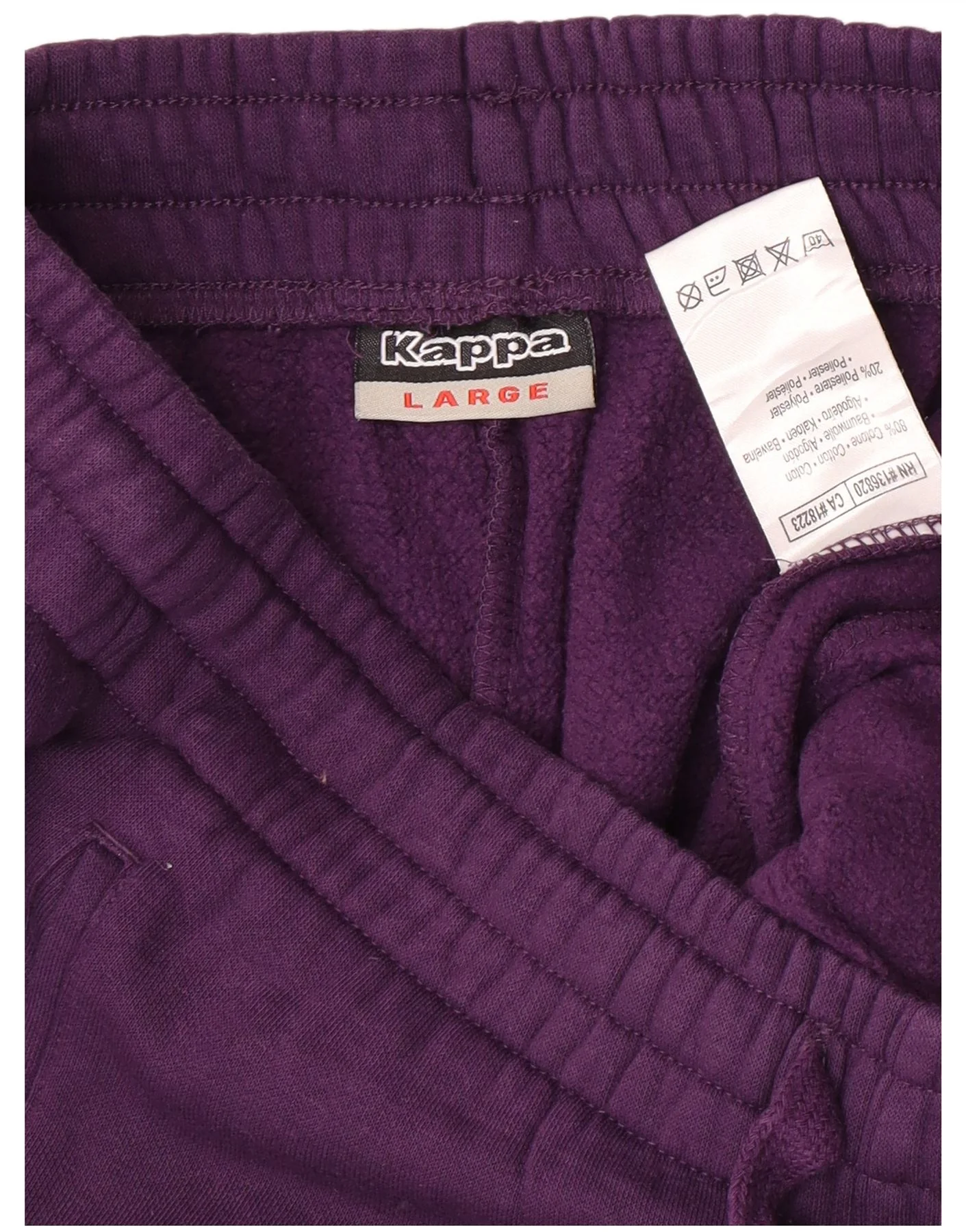 Kappa Womens Tracksuit Trousers Joggers UK 14 Large Purple Cotton - Image 3