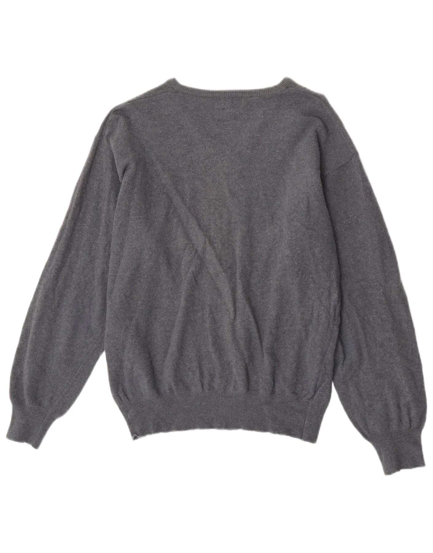 Kappa Womens V-Neck Jumper Sweater UK 14 Medium Navy Blue Wool - Image 2