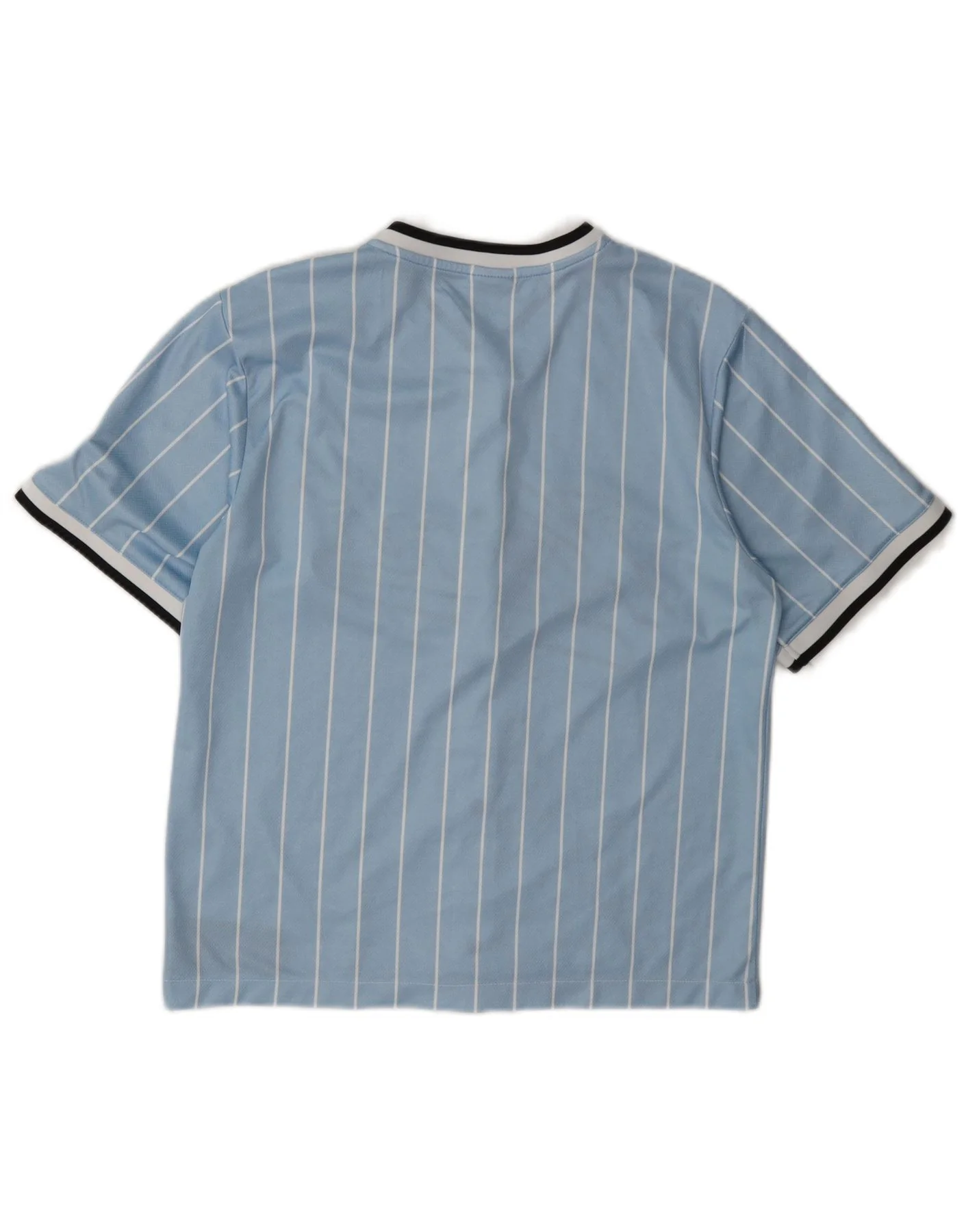 Karl Kani Womens Graphic Oversized Jersey Top UK 6 XS Blue Striped - Image 2