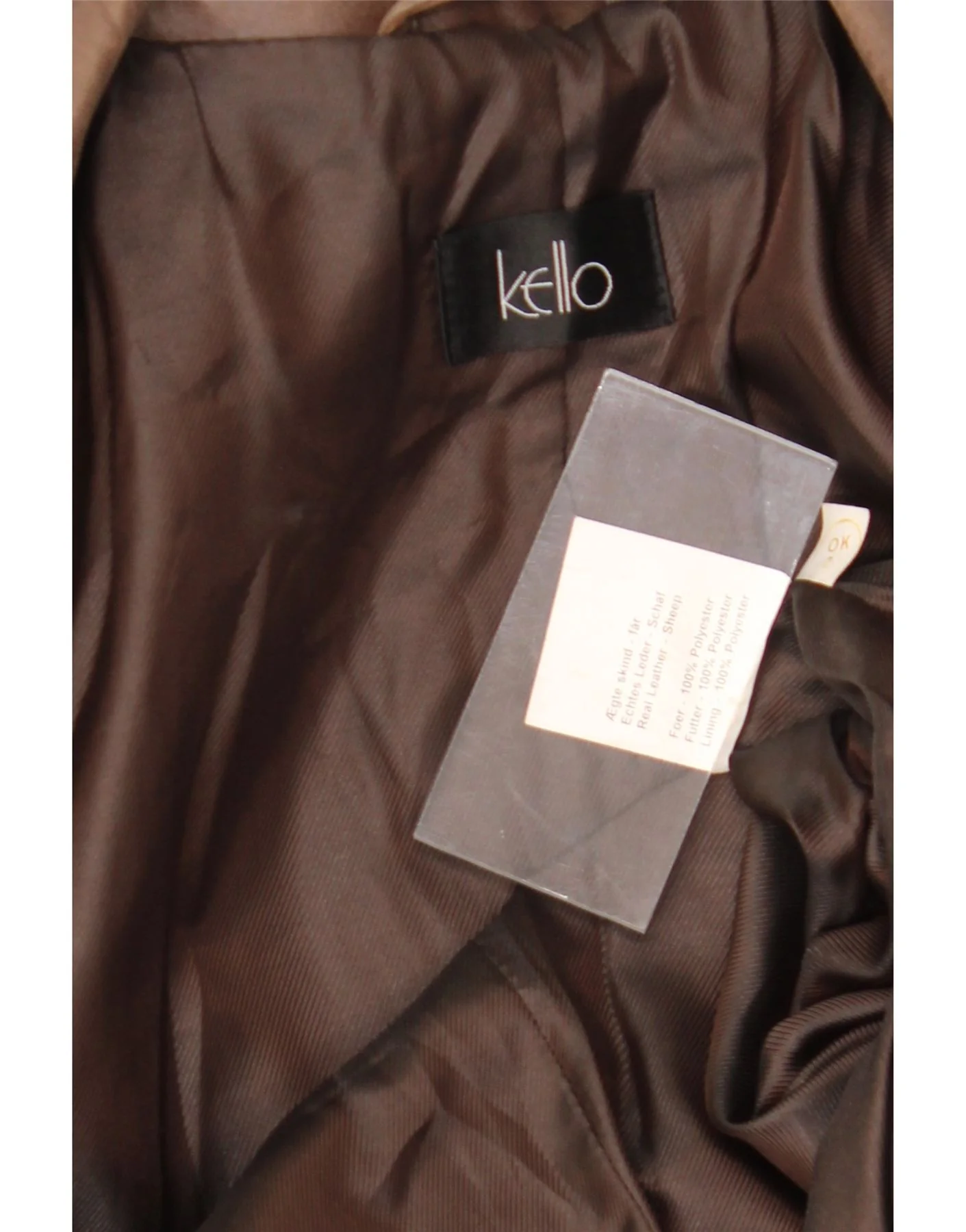 Kello Womens 1 Button Leather Blazer Jacket UK 14 Medium Brown - Image 6