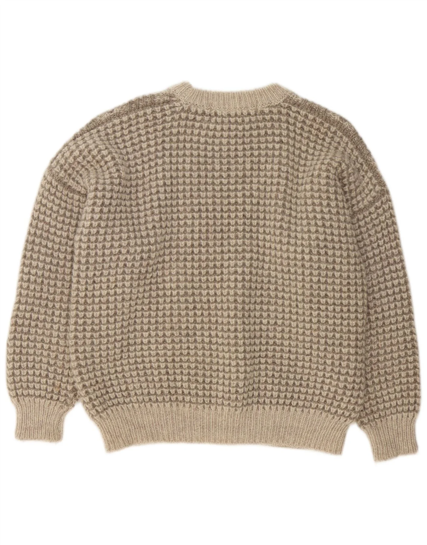 Killarney Mens Boat Neck Jumper Sweater UK 40 Medium Beige New Wool - Image 2